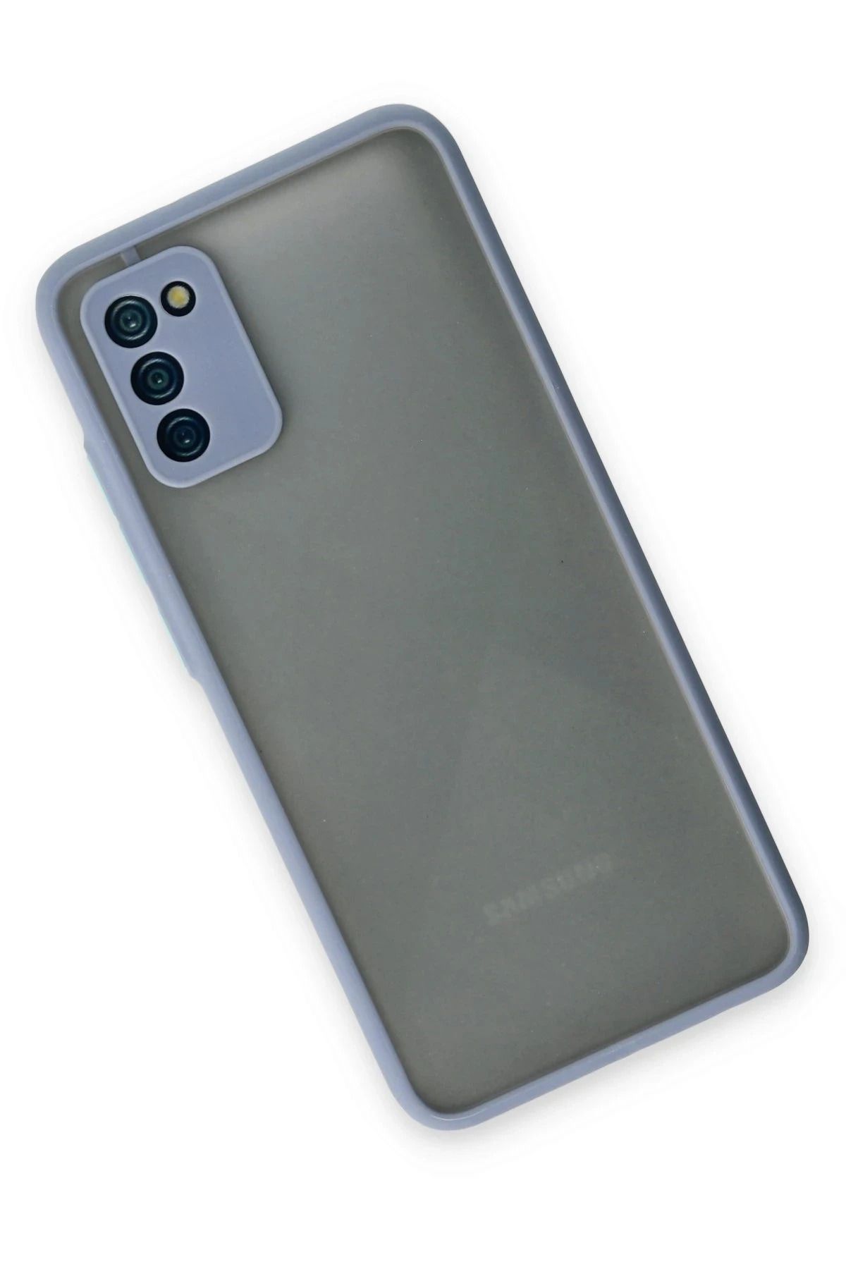 NewFace Samsung Galaxy A02S Kılıf Montreal Silikon Kapak - Gri SVLRS