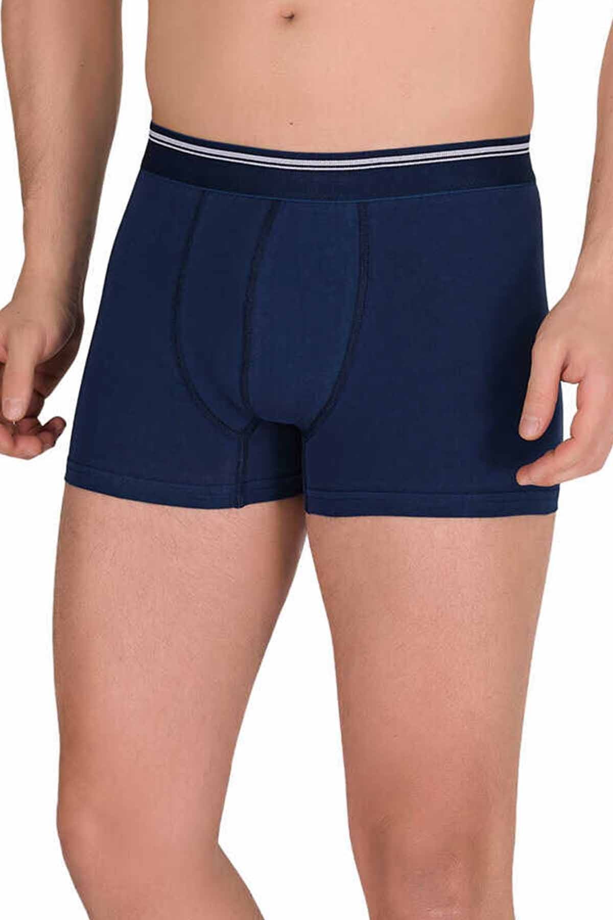 MBB ETİCARET Likralı Erkek Büyük Beden Boxer Şort Lacivert 1097B