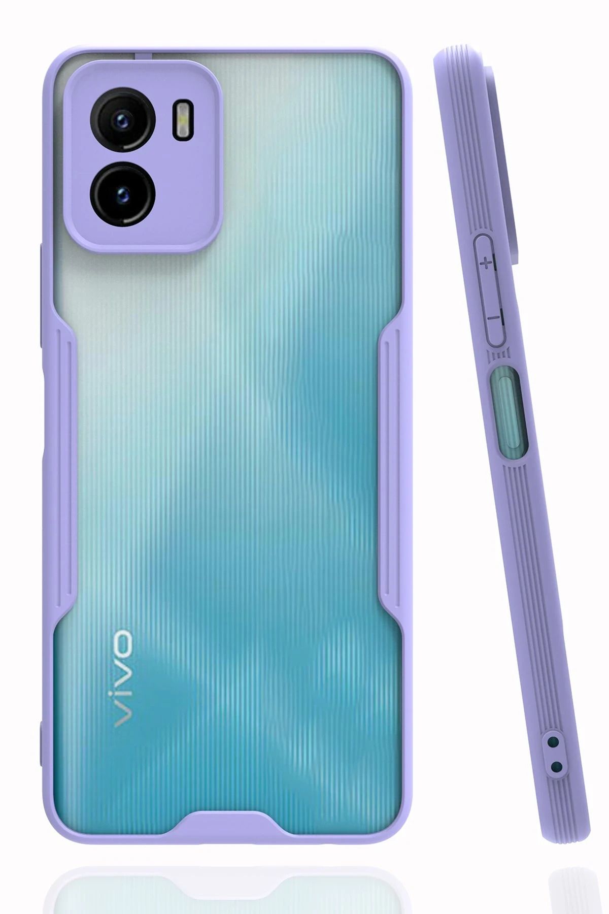 NewFace Vivo Y15S Kılıf Platin Silikon - Lila SVLRS