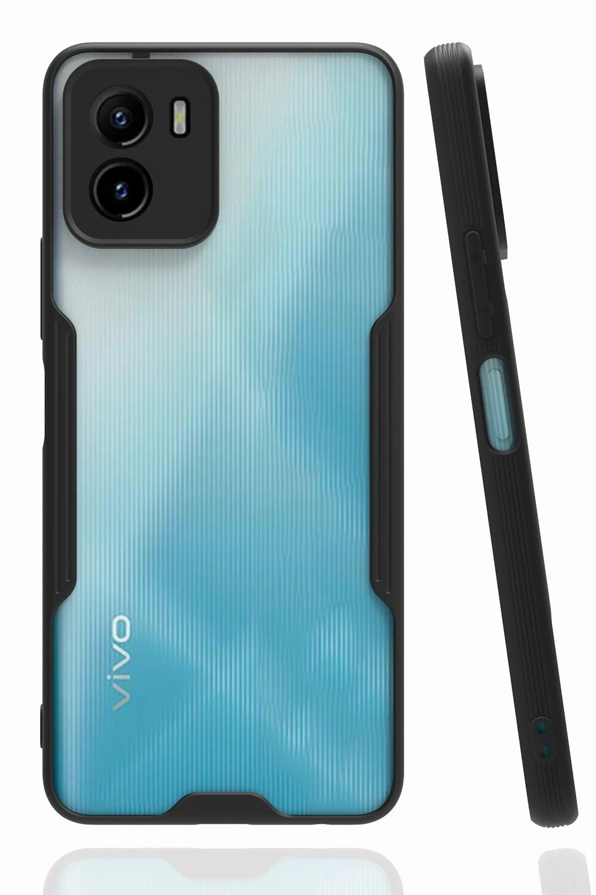 NewFace Vivo Y15S Kılıf Platin Silikon - Siyah SVLRS