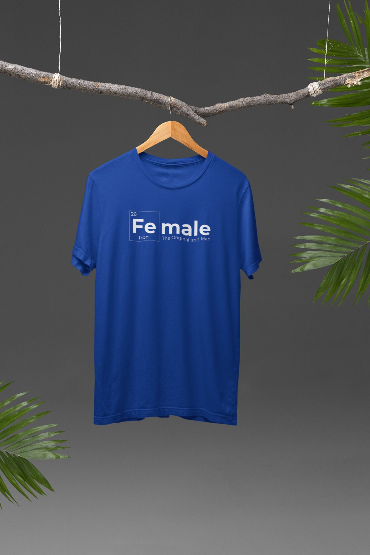 Lyonis Unisex Lacivert Female Baskılı Bisiklet Yaka Penye T-Shirt