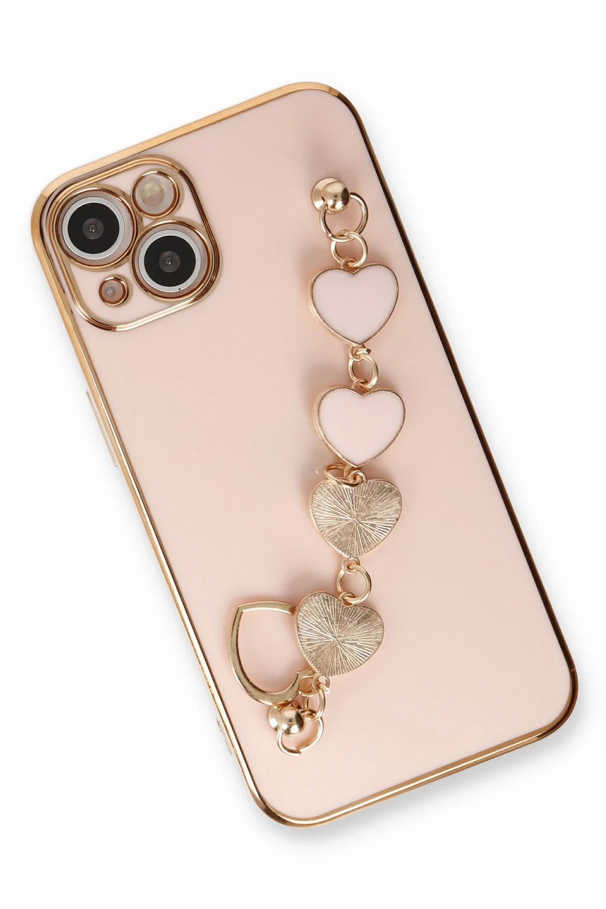 NewFace iPhone 14 Plus  Uyumlu Kılıf Esila Silikon - Pudra SVLRS