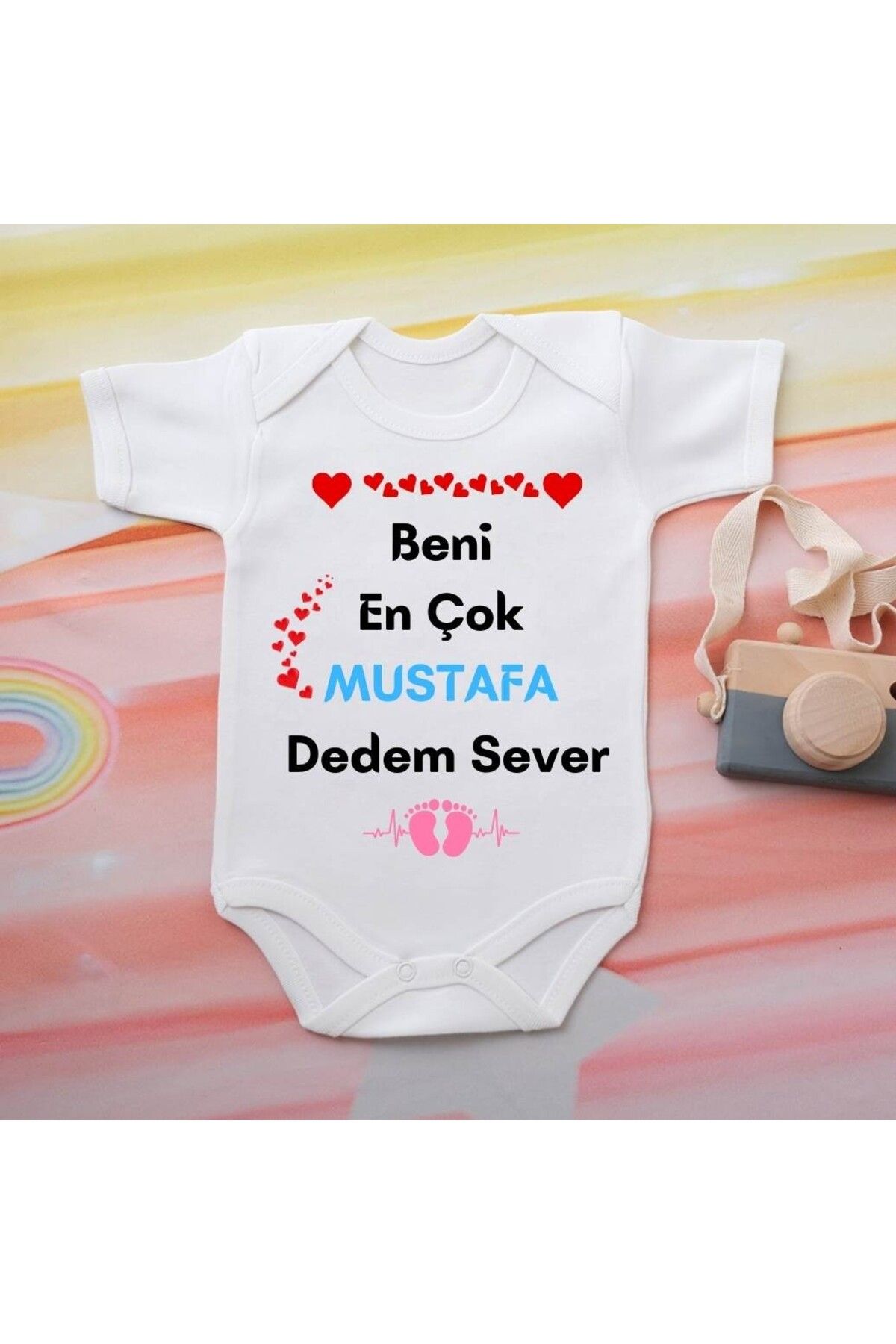 soft wing %100 Pamuklu Organik Baskılı Premium Çıtçıtlı Bebek Body Zıbın 00005
