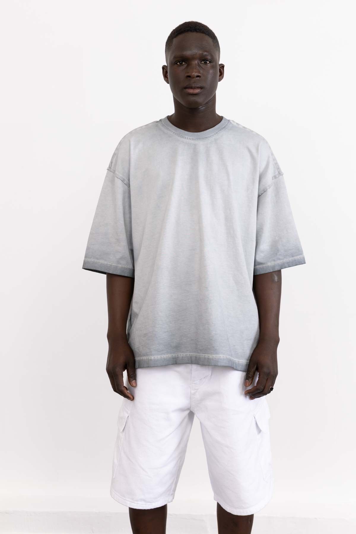 WONG ERKEK OVERSİZE YIKAMALI T-SHIRT