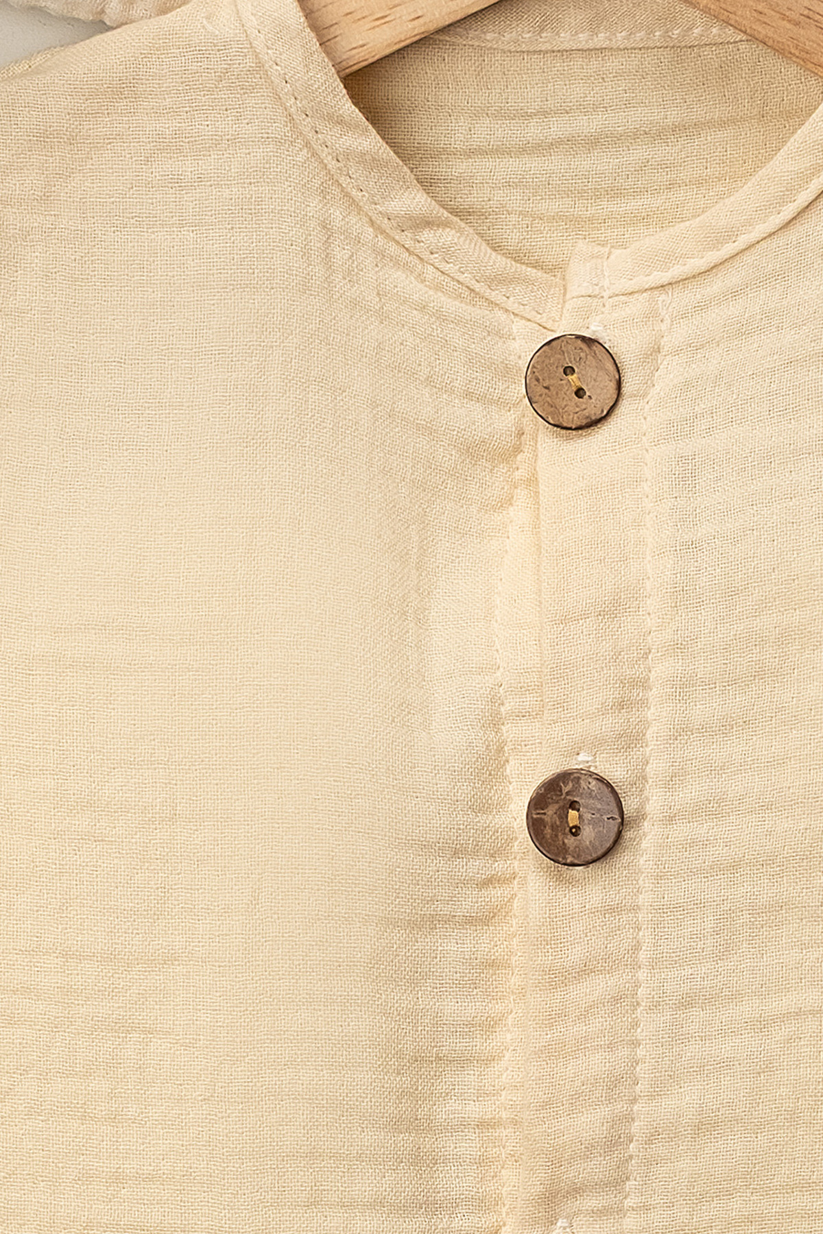 Mai Perla Organik Müslin Yazlık Naturel Cepli Bebek Tulum fotoğrafı 6 (önizleme)