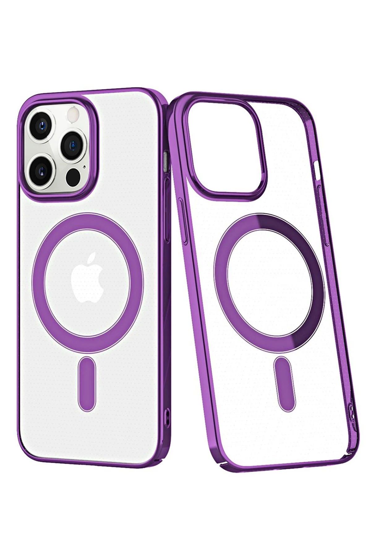 NewFace iPhone 12 Pro Max Kılıf Element Magneticsafe Sert Kapak - Derin Mor WLZOR