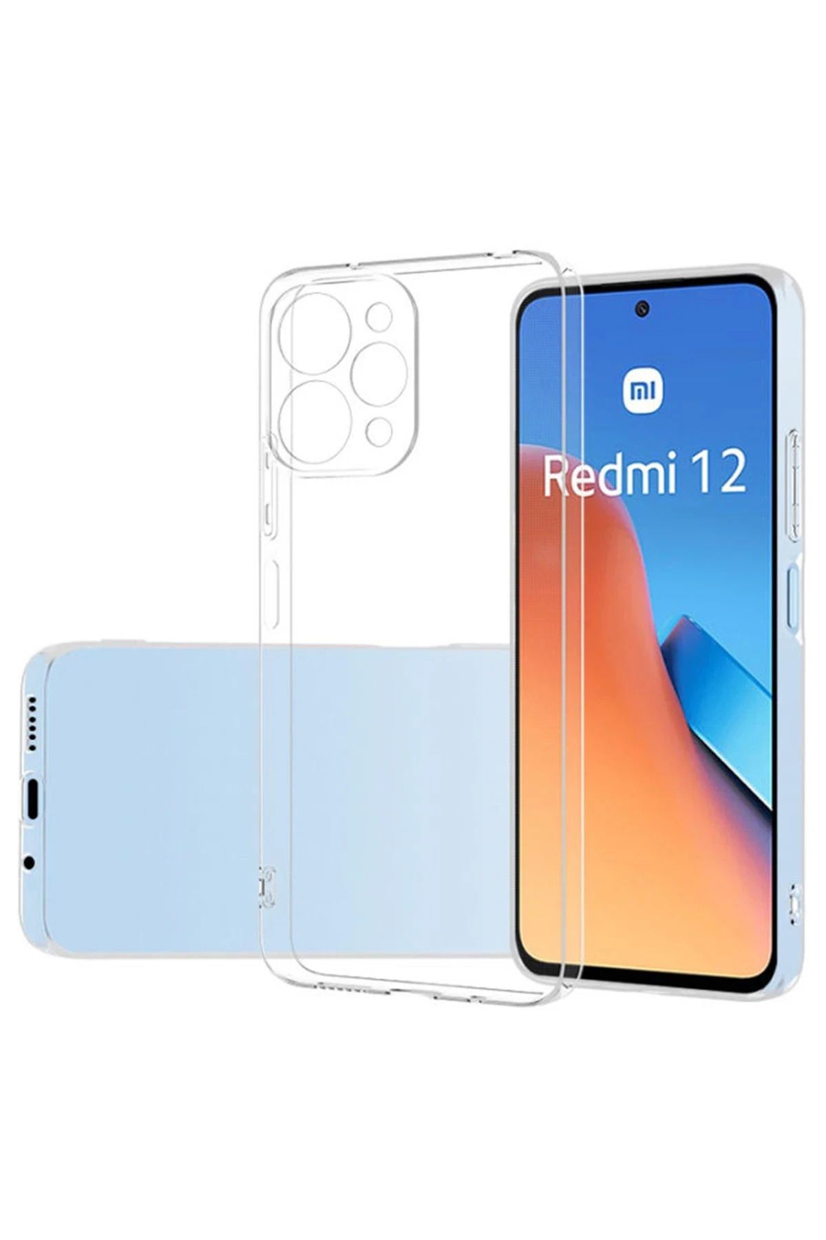 NewFace Xiaomi Redmi 12 Kılıf Lüx Şeffaf Silikon NRMSA