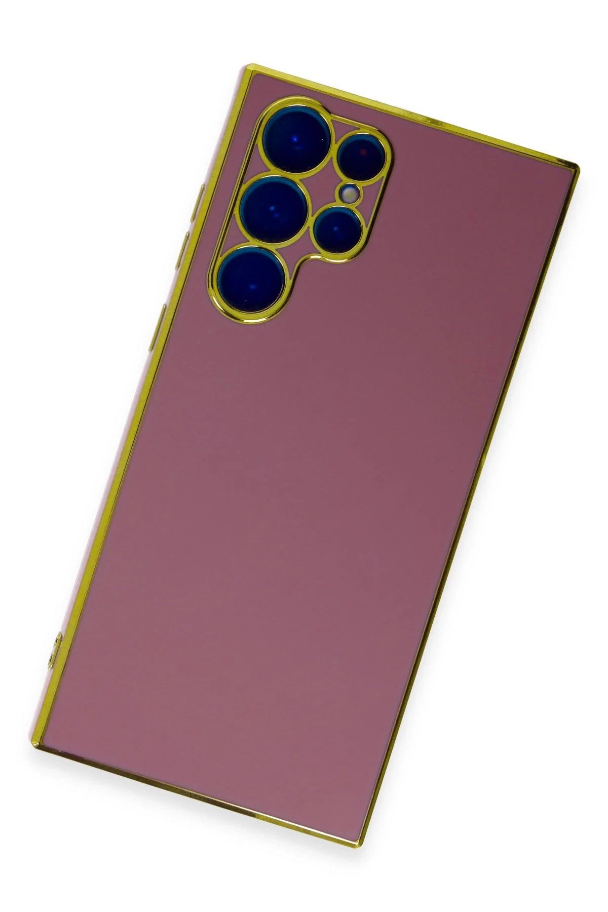 NewFace Samsung Galaxy S22 Ultra Kılıf Volet Silikon - Kırmızı SVLRS
