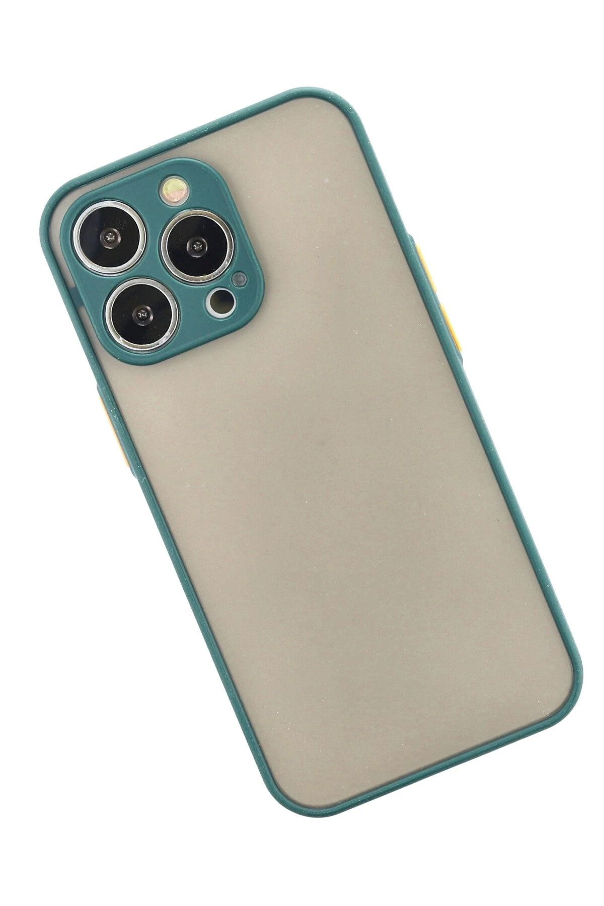 NewFace iPhone 14 Pro Max Kılıf Montreal Silikon Kapak - Yeşil GLSTD