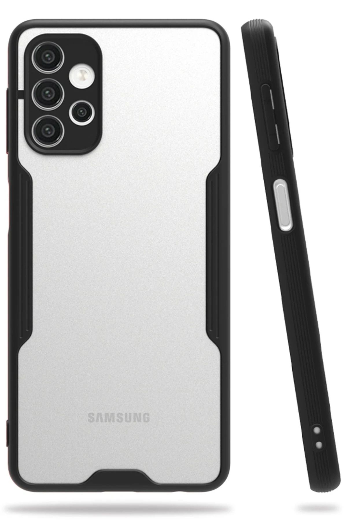 NewFace Samsung Galaxy A52 Kılıf Platin Silikon - Siyah SVLRS