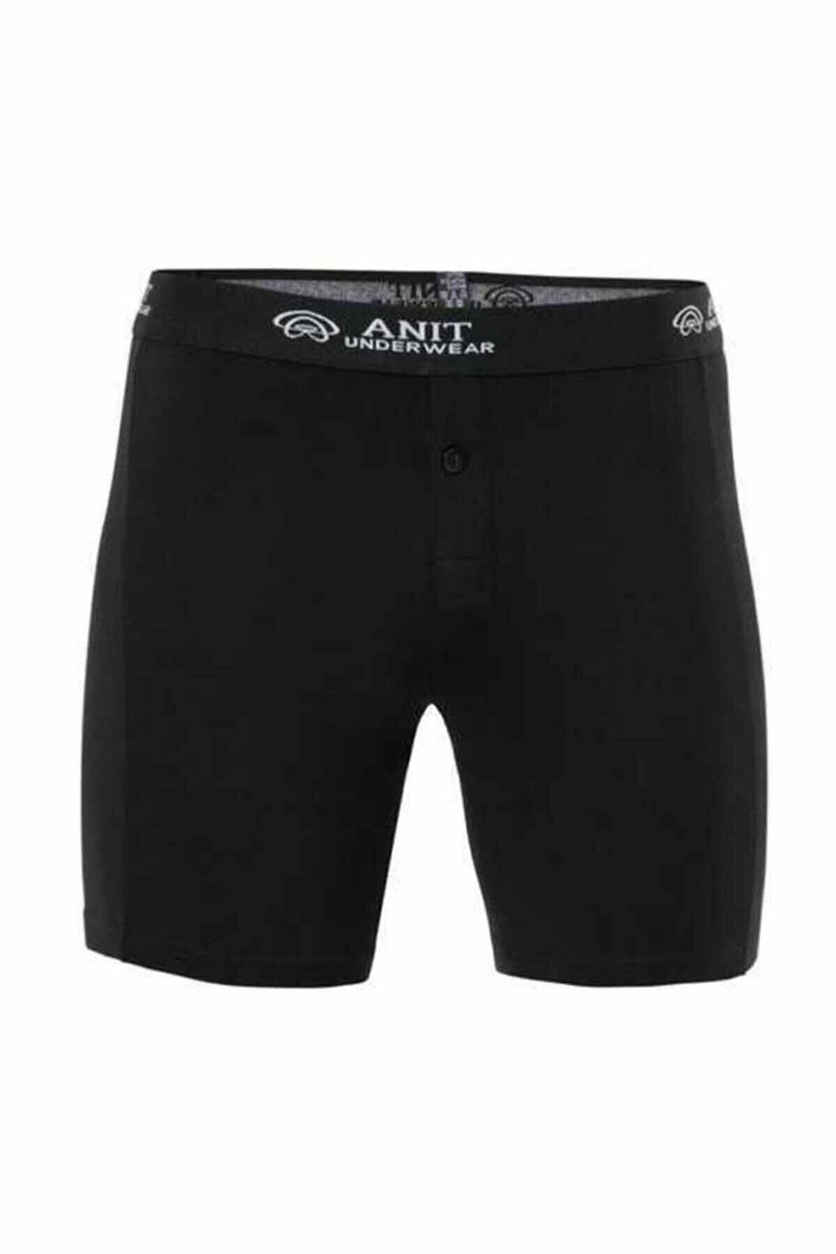 MBB ETİCARET Likralı Uzun Erkek Boxer Siyah - 1114A