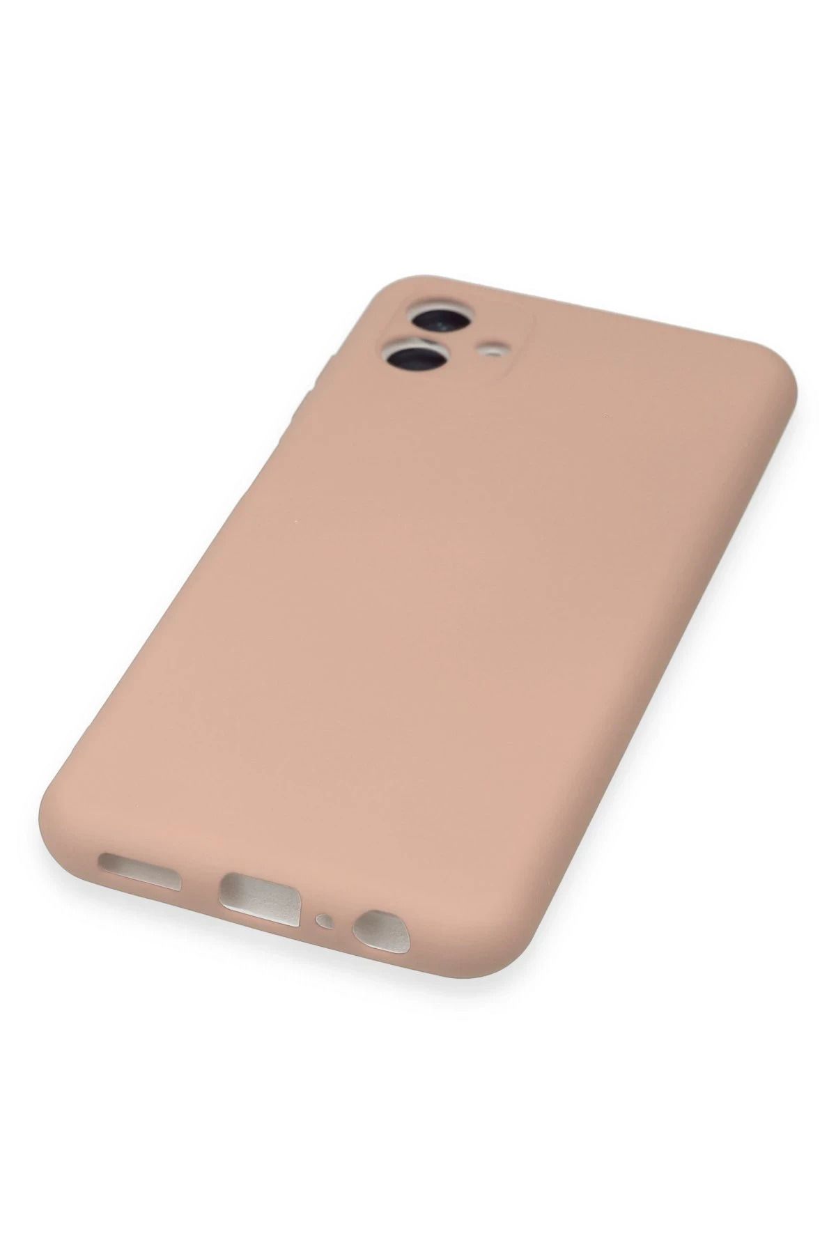 NewFace Galaxy A04E  Uyumlu Kılıf Nano içi Kadife Silikon - Pudra SVLRS