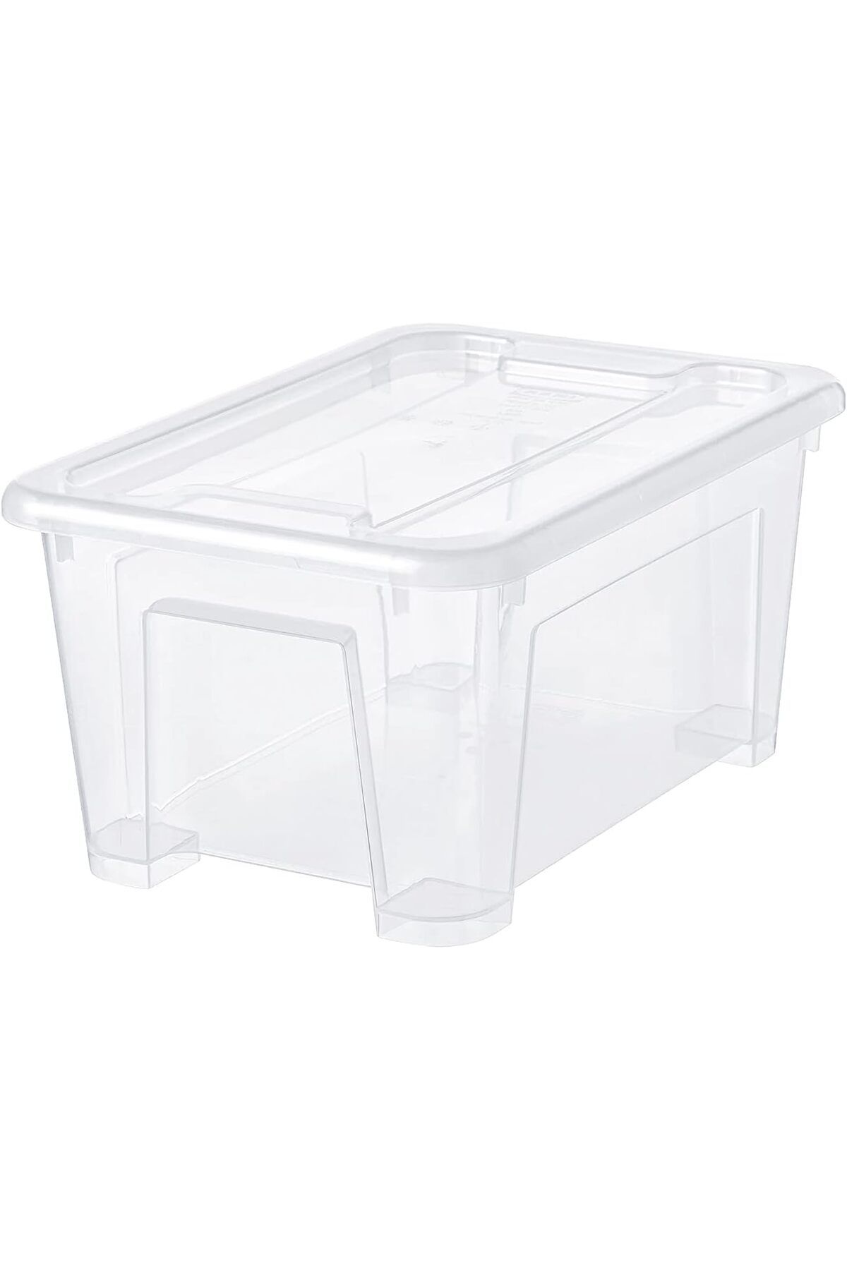 IKEA-Samla Transparent Storage Box 5l – Stackable, Durable, Clear Plastic Box For Organizing & Storage 1
