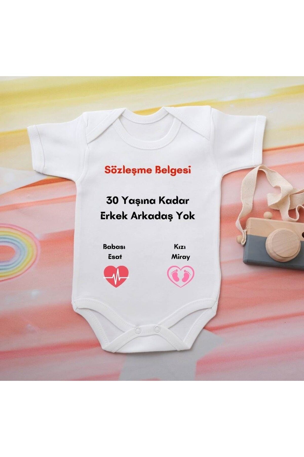 soft wing %100 Pamuklu Organik Baskılı Premium Çıtçıtlı Bebek Body Zıbın 00065
