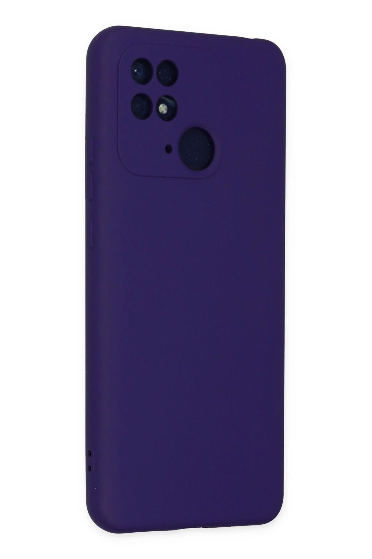 NewFace Xiaomi Redmi 10C uyumlu Kılıf Nano içi Kadife Silikon - Mor MRAYD