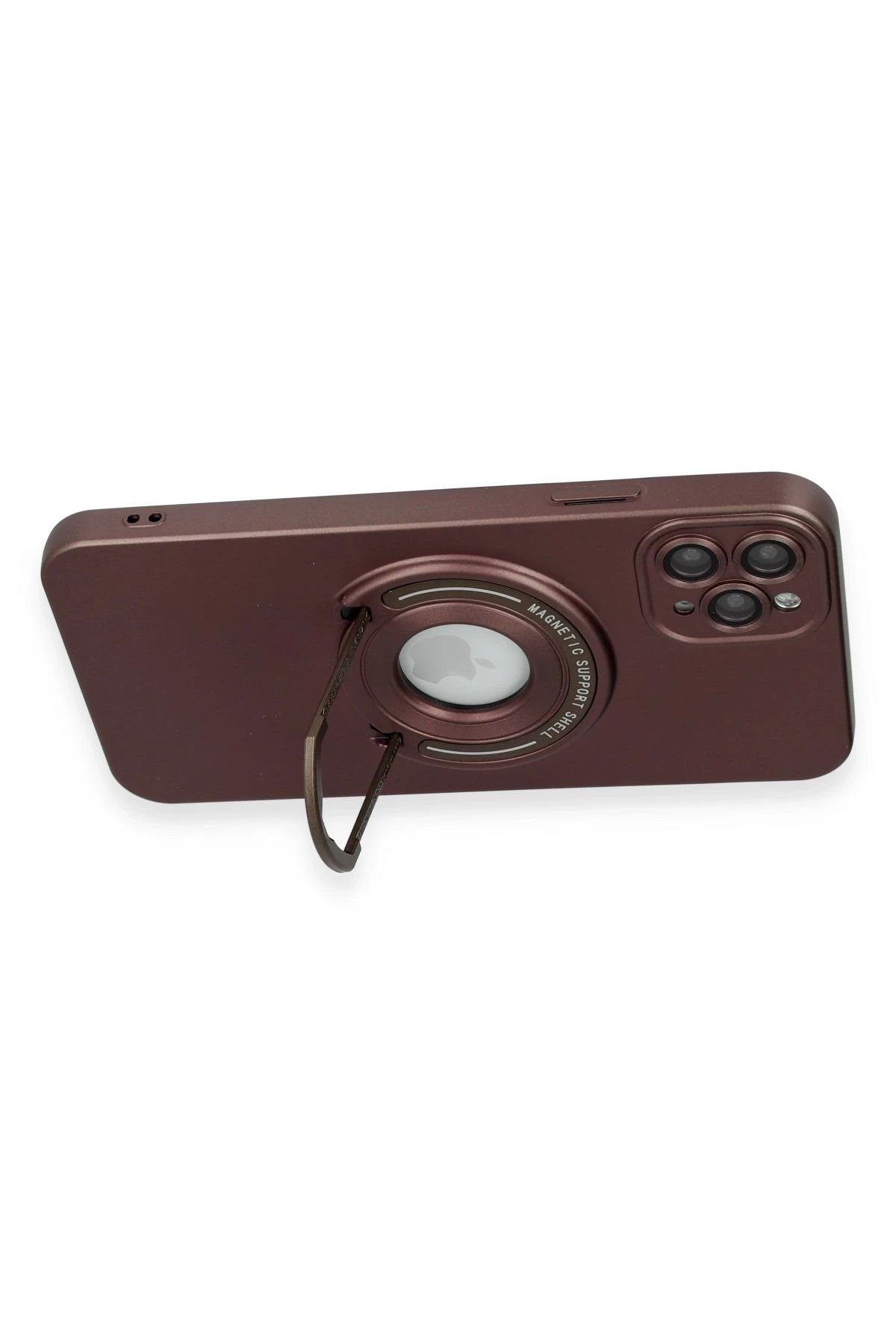 NewFace iPhone 11 Pro Max Kılıf Lukka Magneticsafe Kapak - Kahverengi SVLRS
