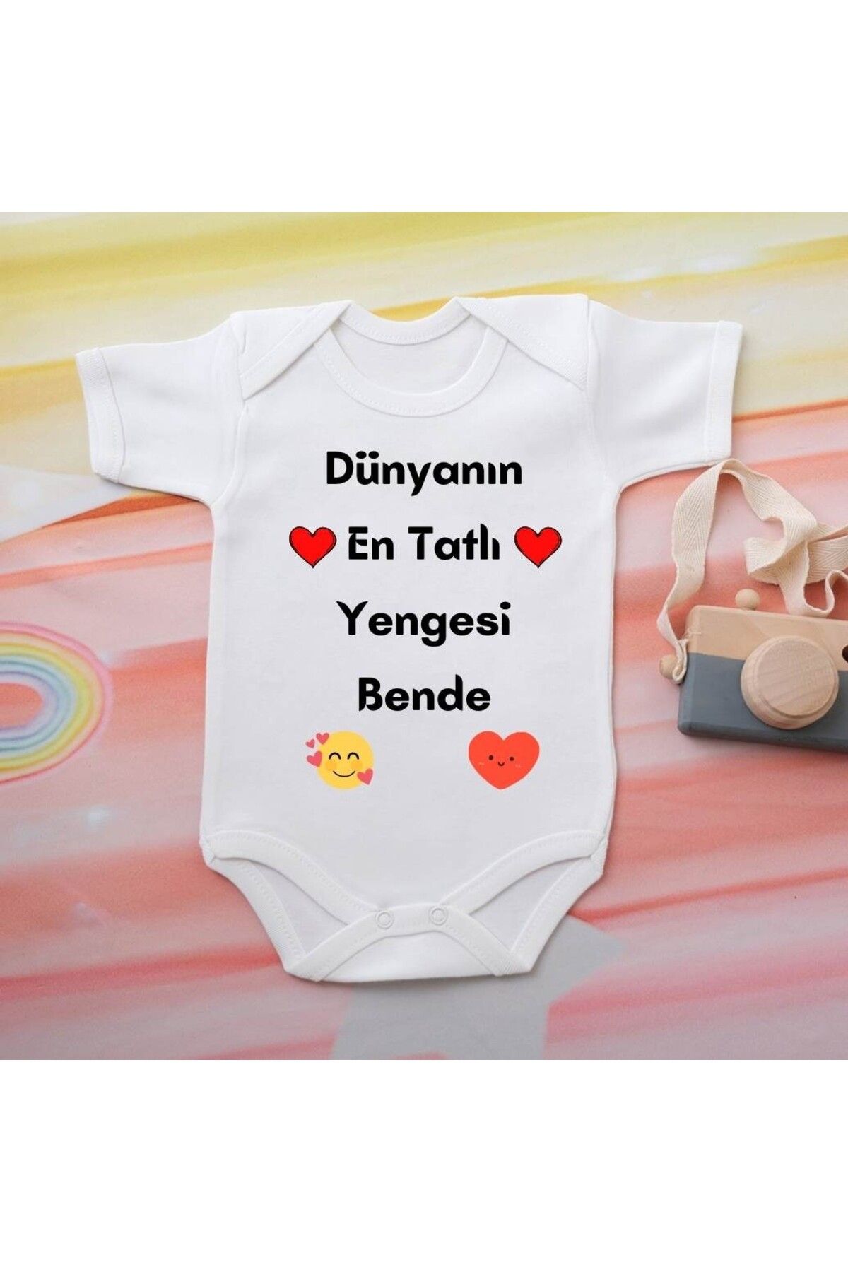 soft wing %100 Pamuklu Organik Baskılı Premium Çıtçıtlı Bebek Body Zıbın 00019