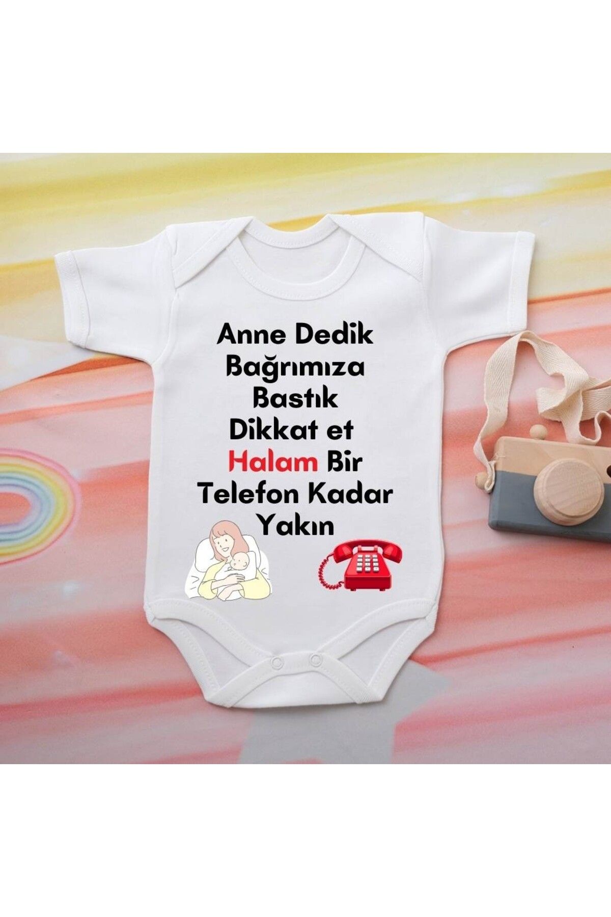 soft wing %100 Pamuklu Organik Baskılı Premium Çıtçıtlı Bebek Body Zıbın 00044