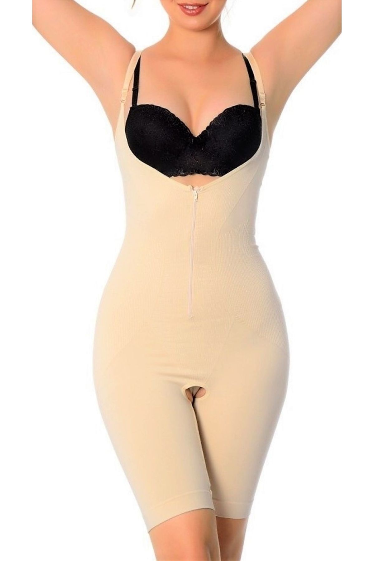Shop58 Fermuarlı Tam Boy Korse HC5522 Ten