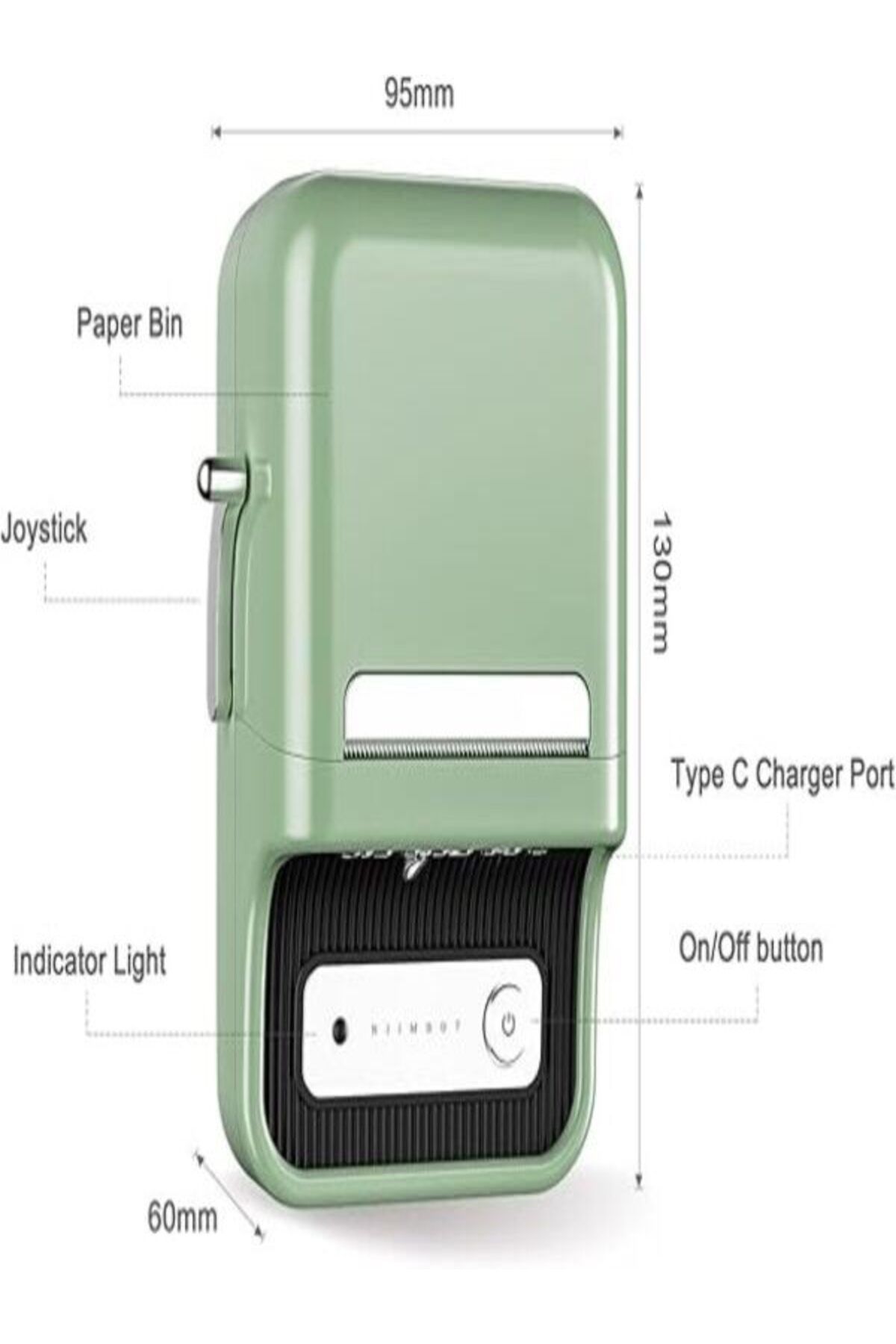 NiiMbot-B21 SMART LABEL PRINTER, 2 INCH, WIRELESS BLUETOOTH THERMAL PRINTER, COMPATIBLE FOR iOS & ANDROID, 5