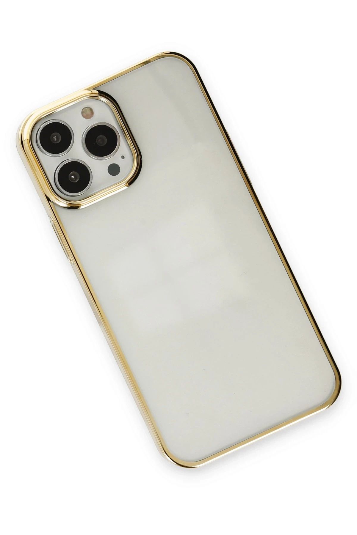 NewFace iPhone 13 Pro Kılıf Element Silikon - Gold SVLRS