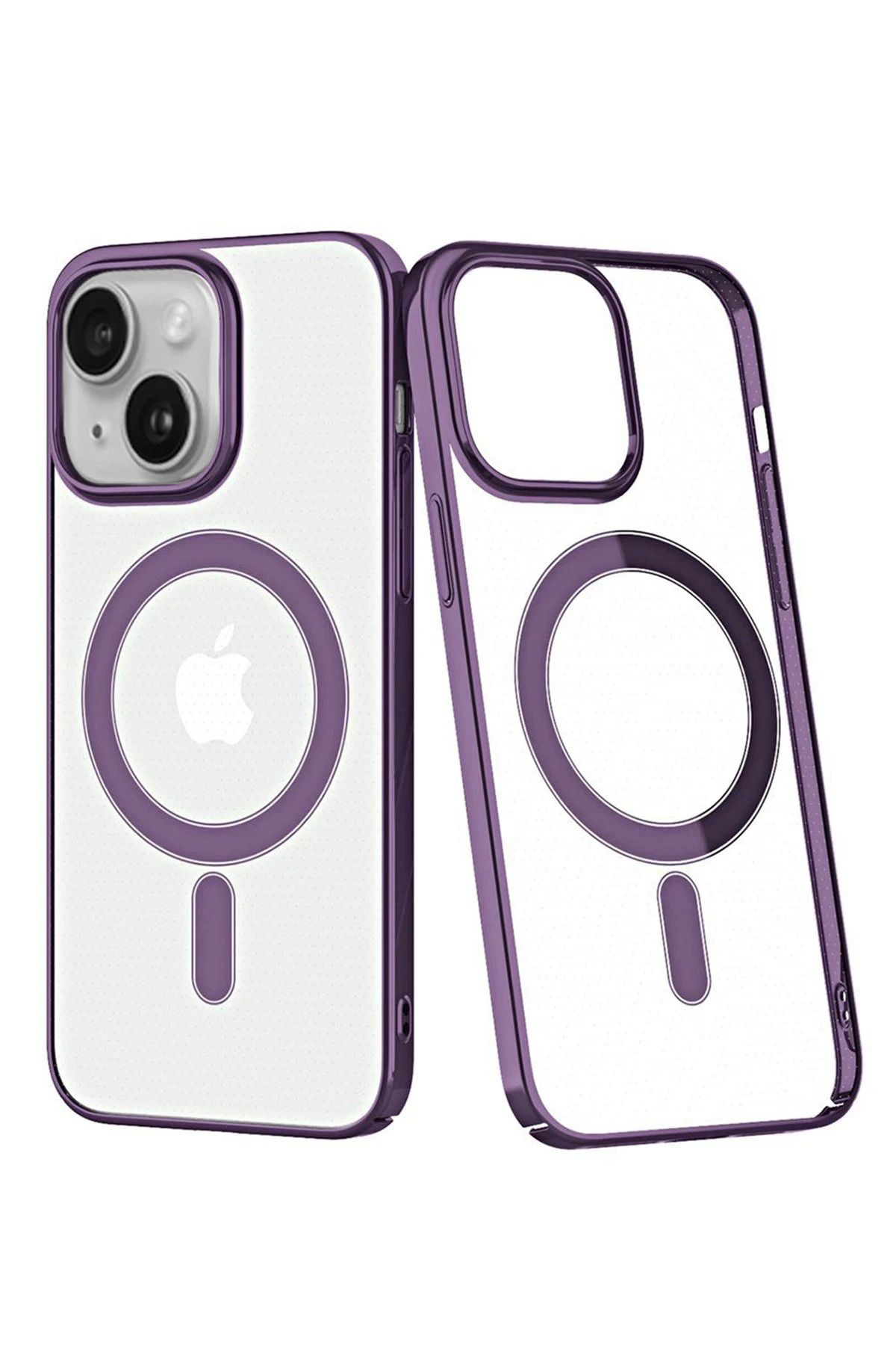 NewFace iPhone 13 Kılıf Element Magneticsafe Sert Kapak - Derin Mor NRMSA