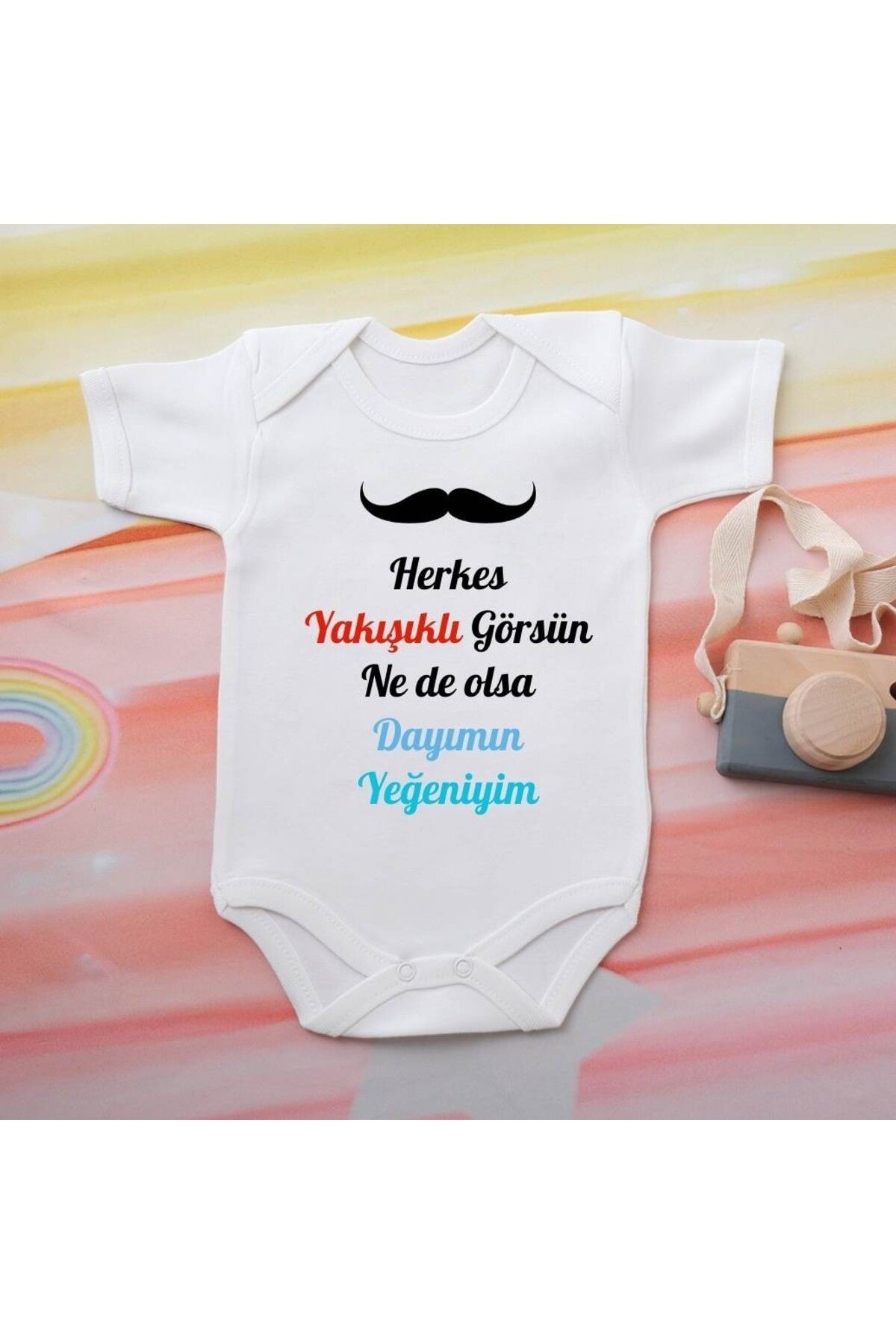 soft wing %100 Pamuklu Organik Baskılı Premium Çıtçıtlı Bebek Body Zıbın 00039
