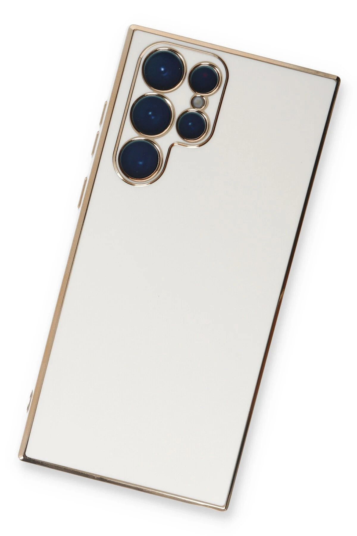 NewFace Samsung Galaxy S22 Ultra Kılıf Volet Silikon - Beyaz SVLRS