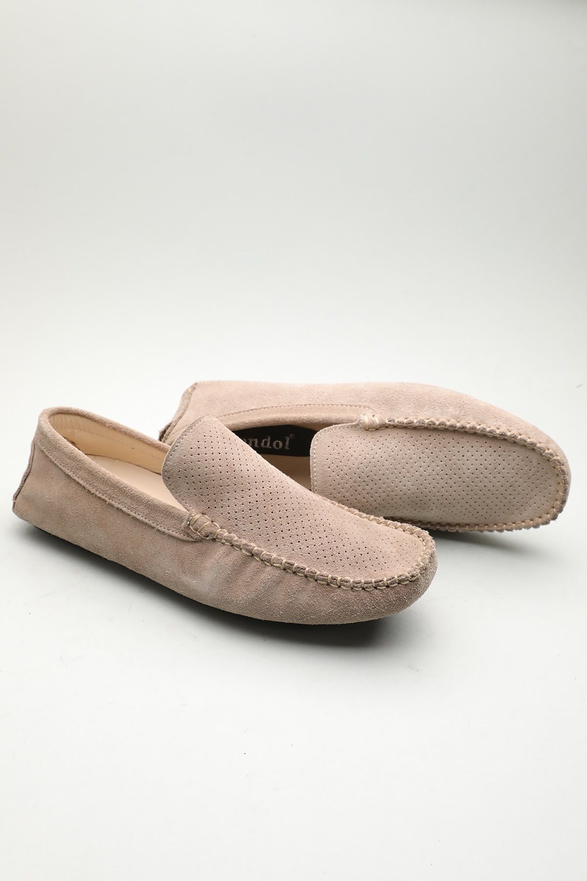 Gondol Erkek Hakiki Deri Klasik Loafer Vizon Süet 41 ttx.601120