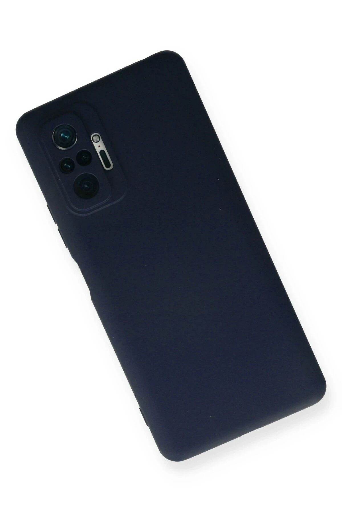 NewFace Xiaomi Redmi Note 10 Pro  Uyumlu Kılıf Nano içi Kadife Silikon - Lacivert SVLRS