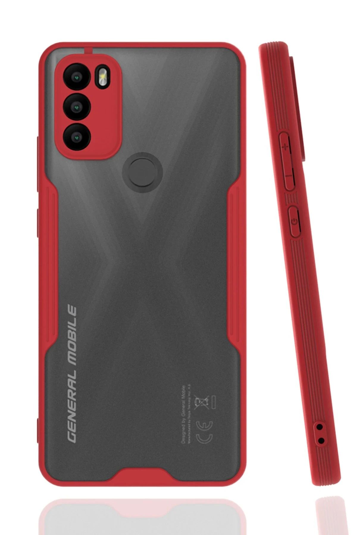NewFace General Mobile GM 21 Plus Kılıf Platin Silikon - Kırmızı GLSTD