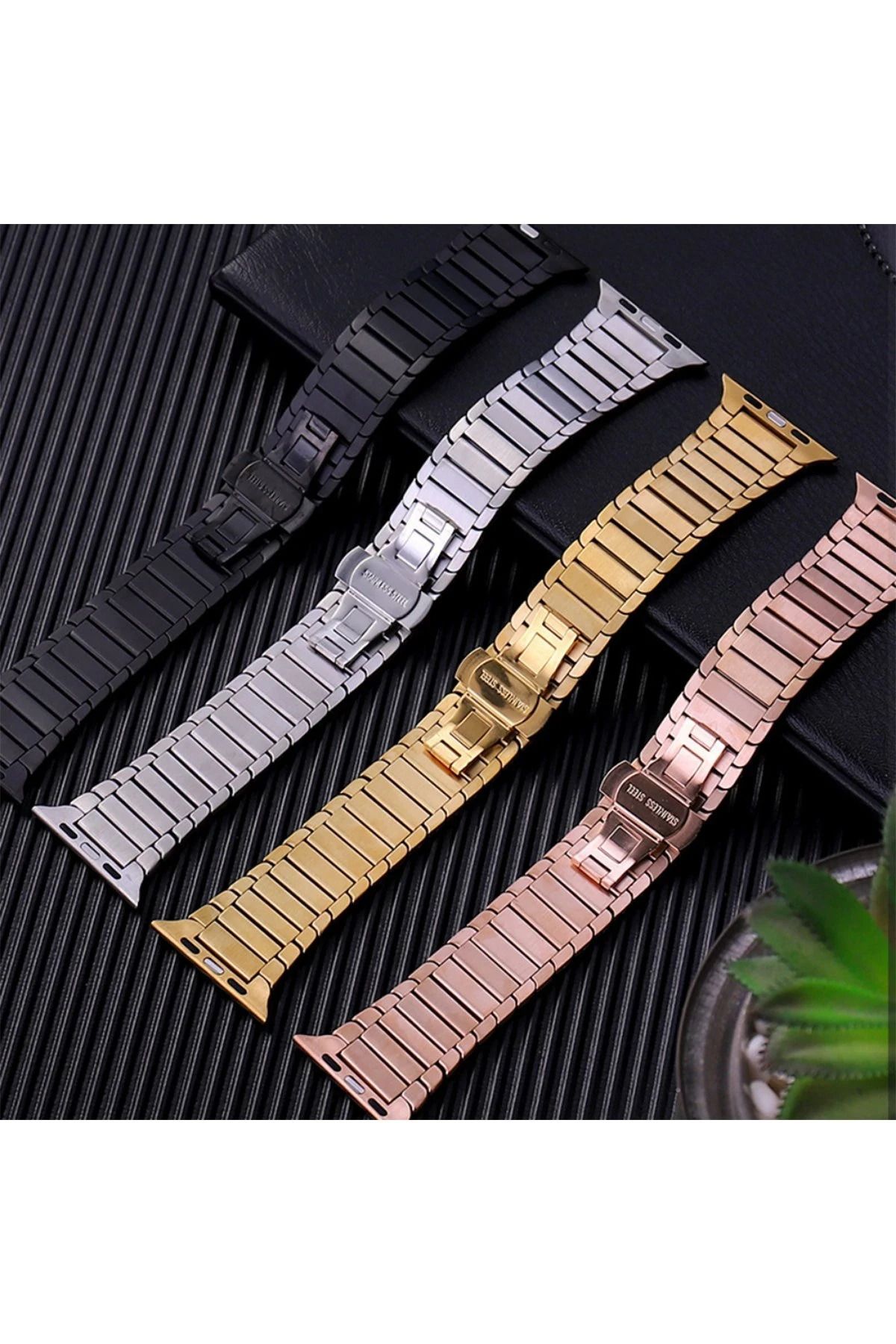 NewFace Apple Watch 42mm KR416 Huks Kordon - Siyah SVLRS