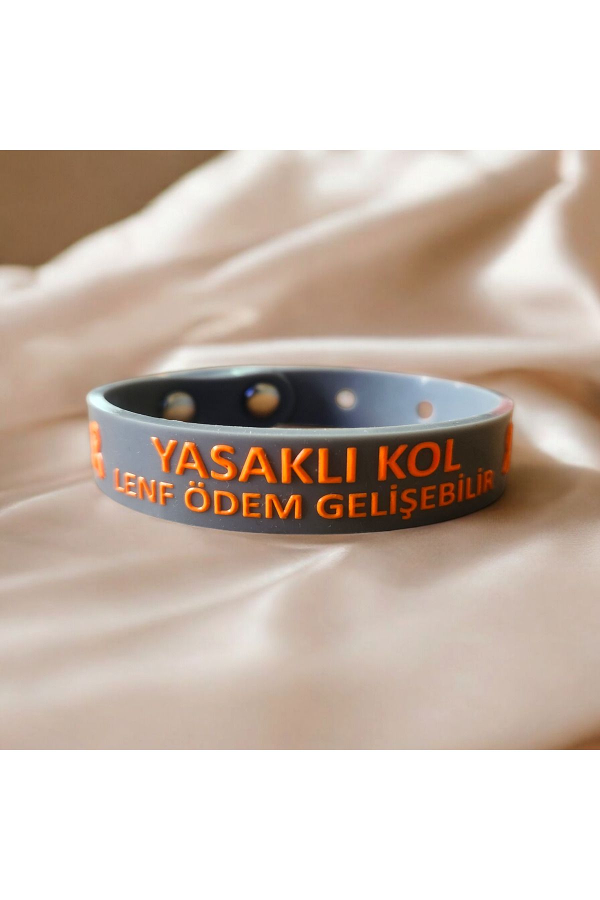 fırsatlar diyarı Farkındalık Bilekliği Lenf Ödem Bilekliği Yasaklı Kol Uyarı Bilekliği (BOYASI ÇIKMAZ)