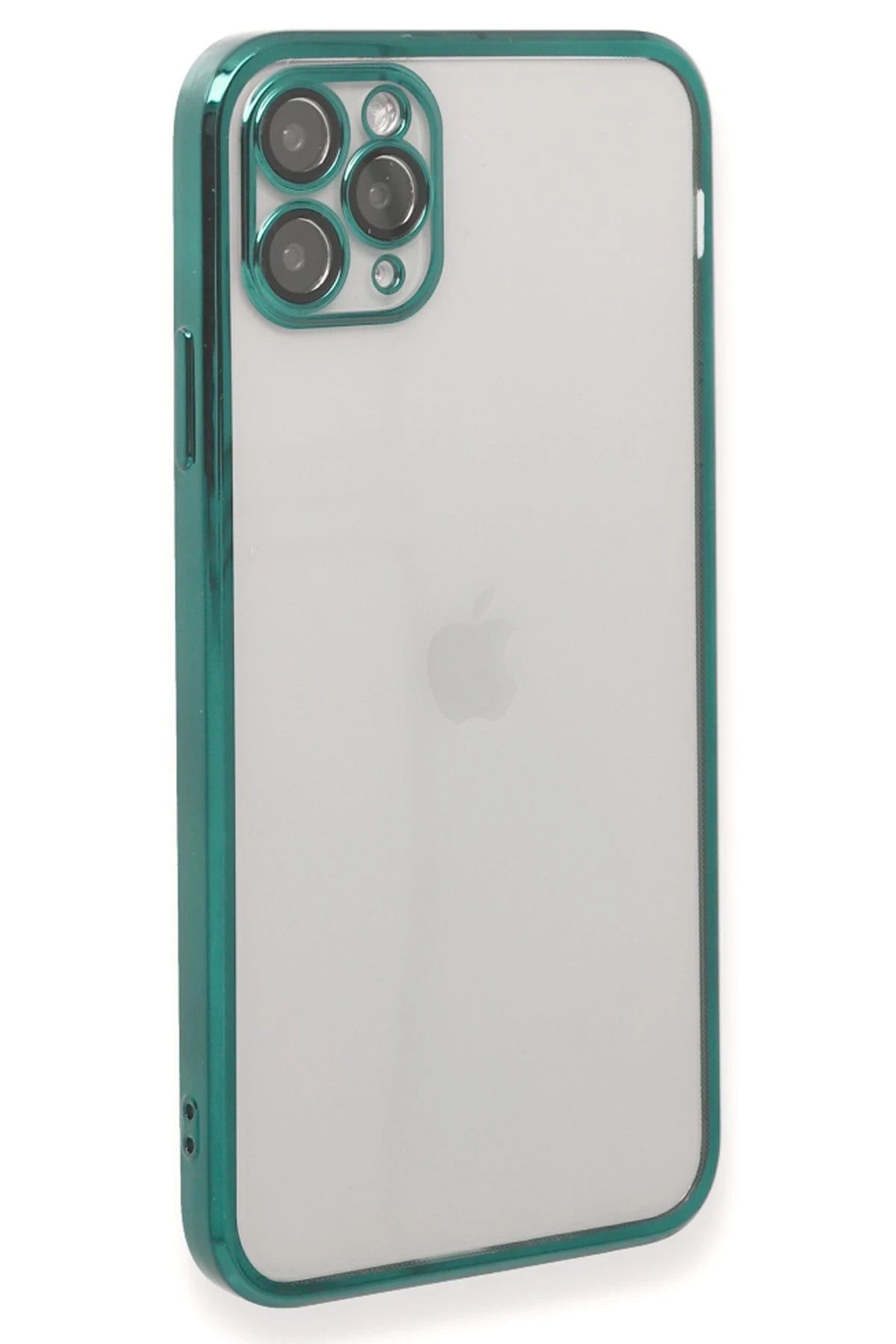NewFace iPhone 11 Pro Kılıf Lensli Silikon - Yeşil SVLRS