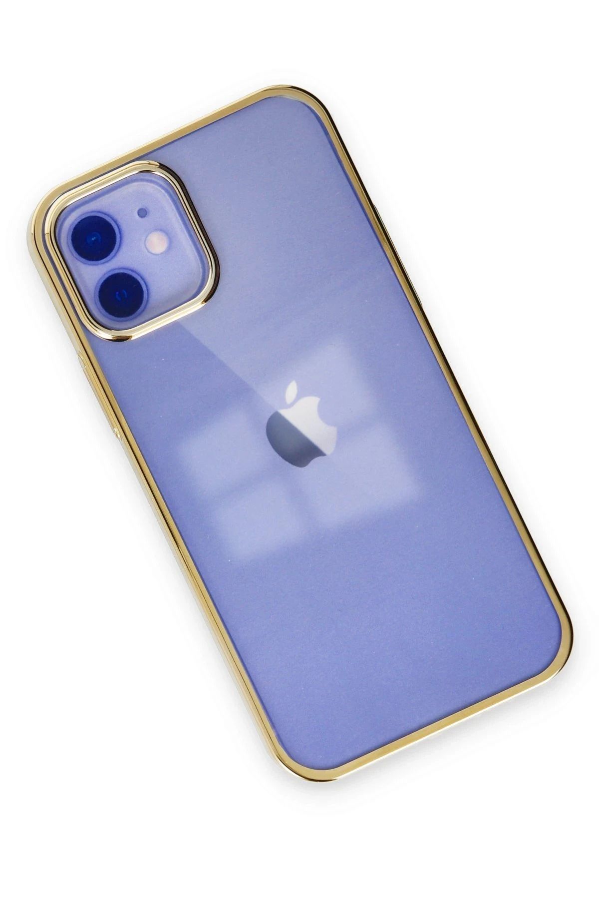 NewFace iPhone 12 Kılıf Element Silikon - Gold NRMSA