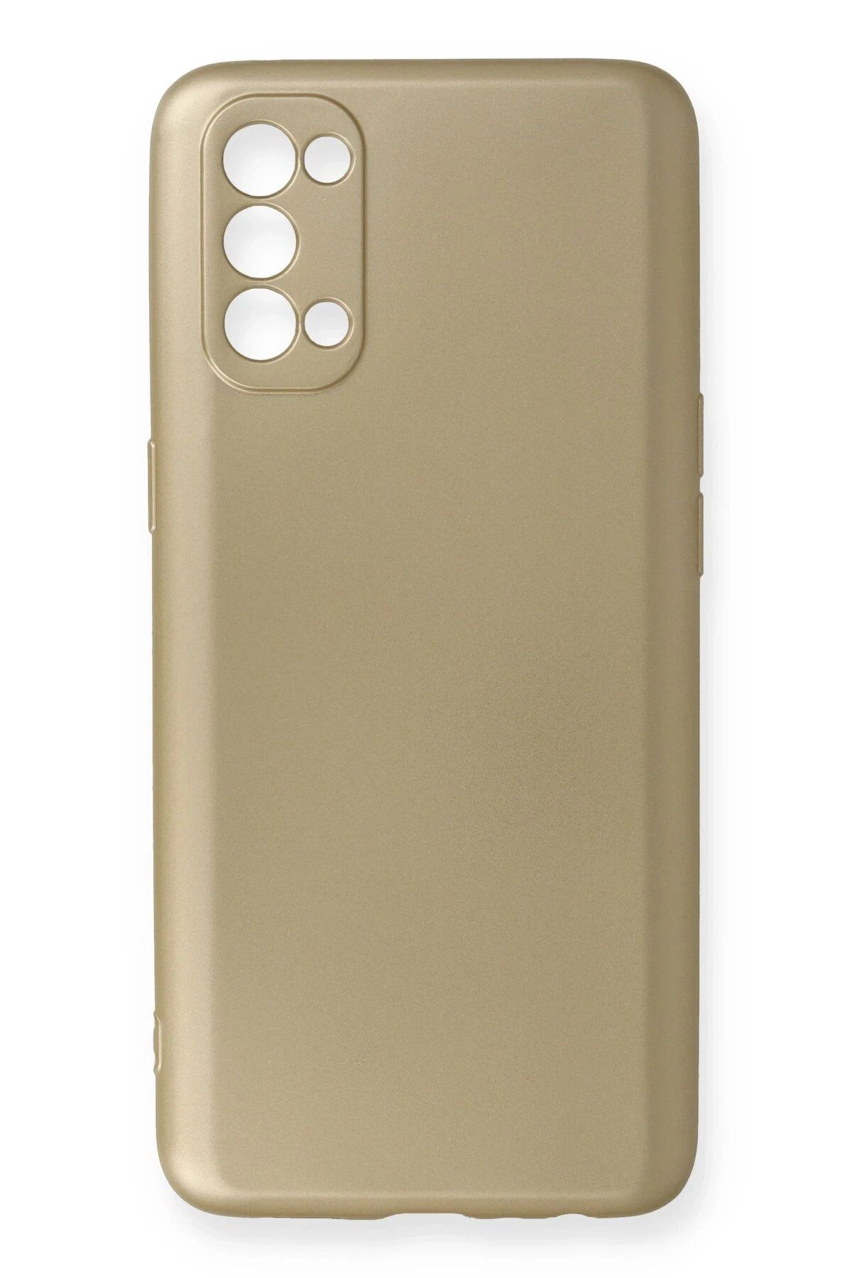 NewFace Reno 4 Kılıf First Silikon - Gold SVLRS