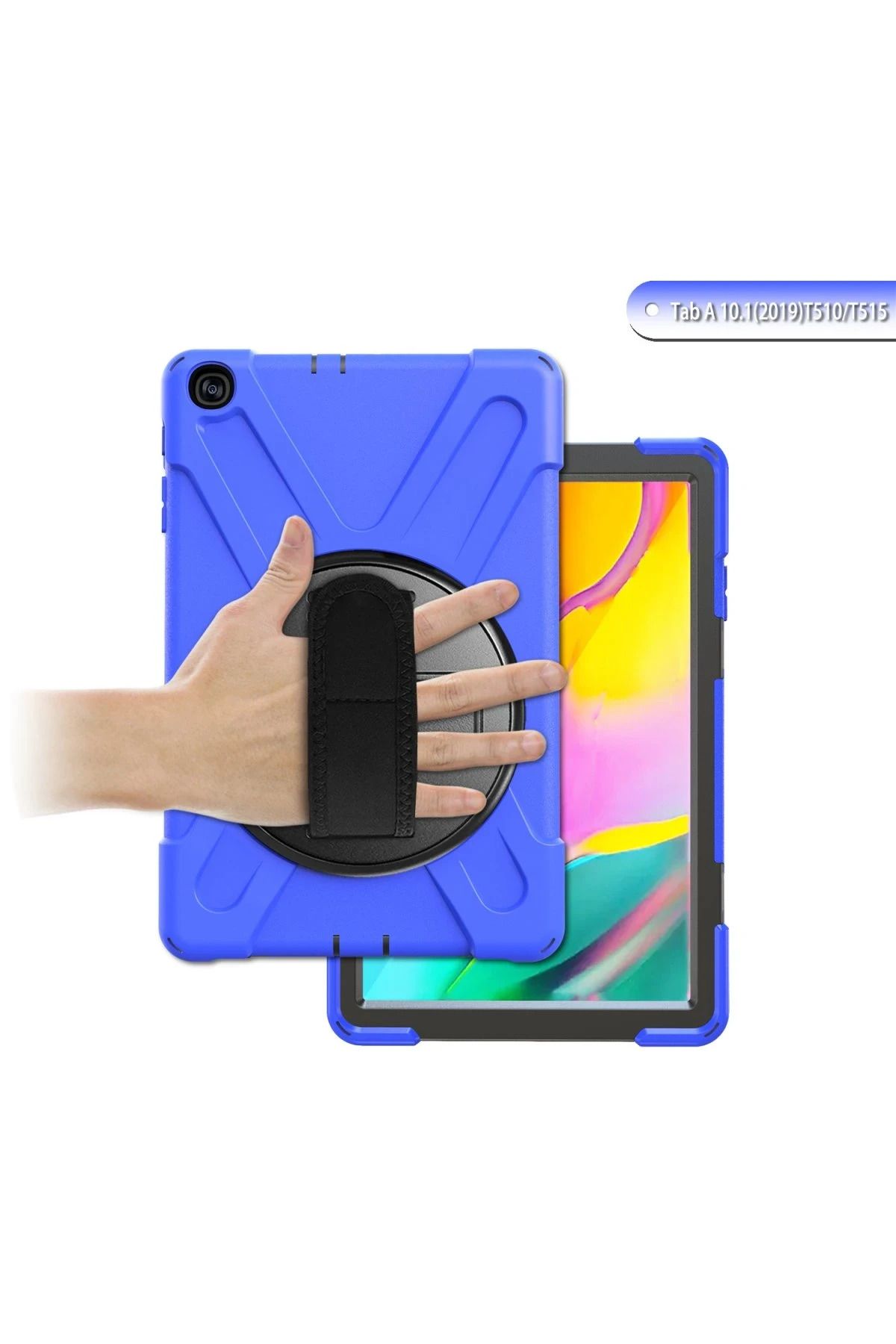 NewFace Samsung Galaxy T510 Tab A 10.1 Kılıf Amazing Tablet Kapak - Mavi SVLRS
