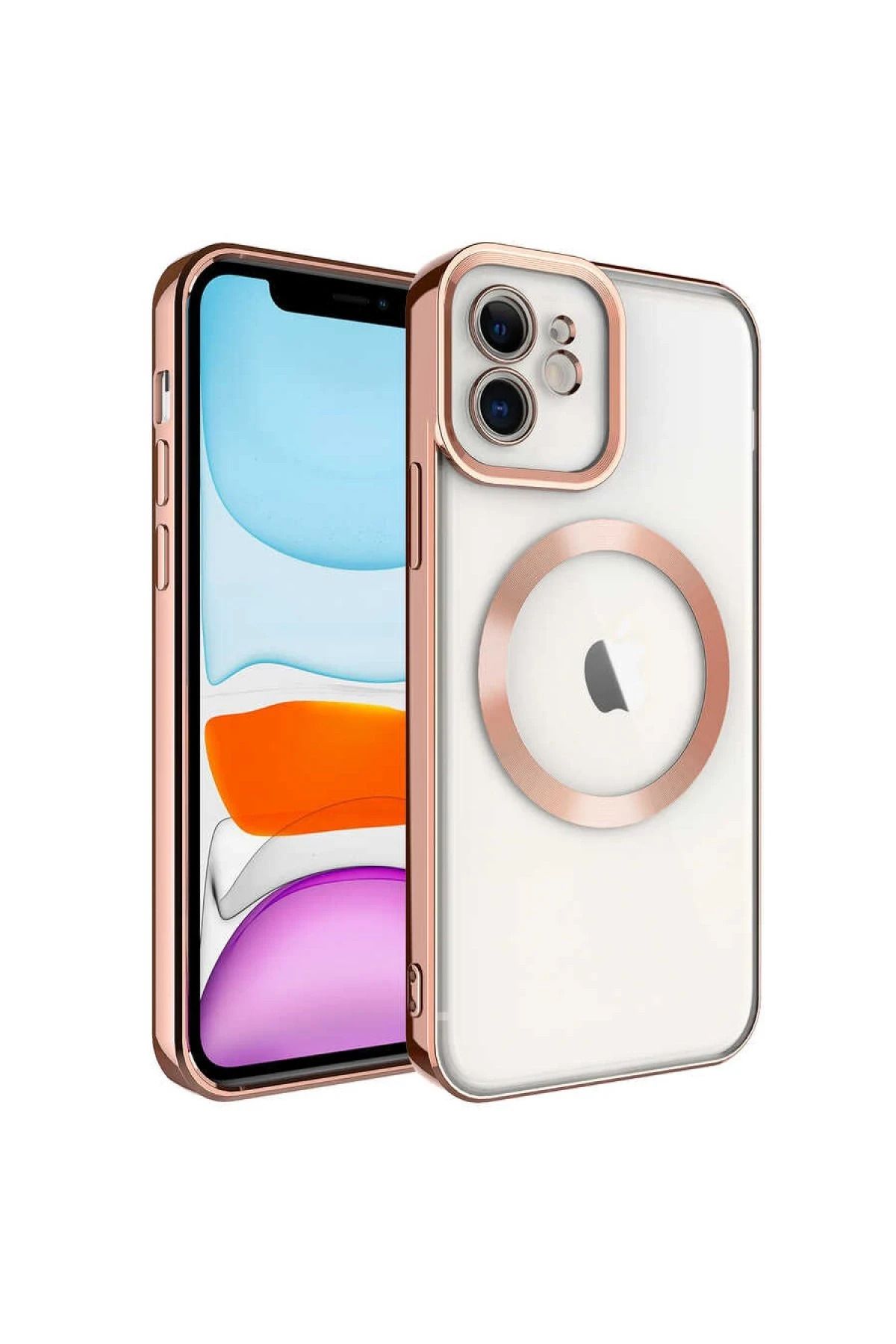 NewFace iPhone 12 Kılıf Kross Magneticsafe Kapak - Rose SVLRS