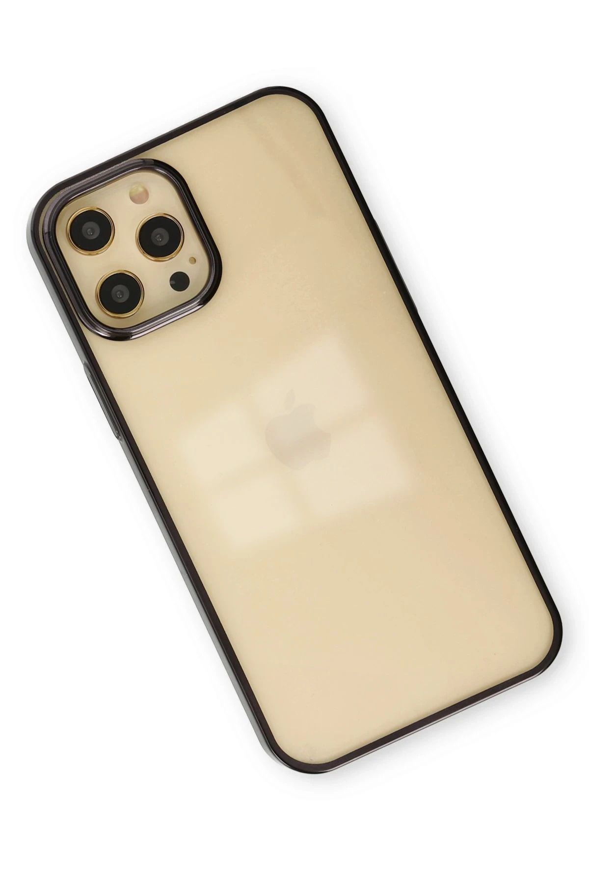NewFace iPhone 12 Pro Max Kılıf Element Silikon - Siyah NRMSA
