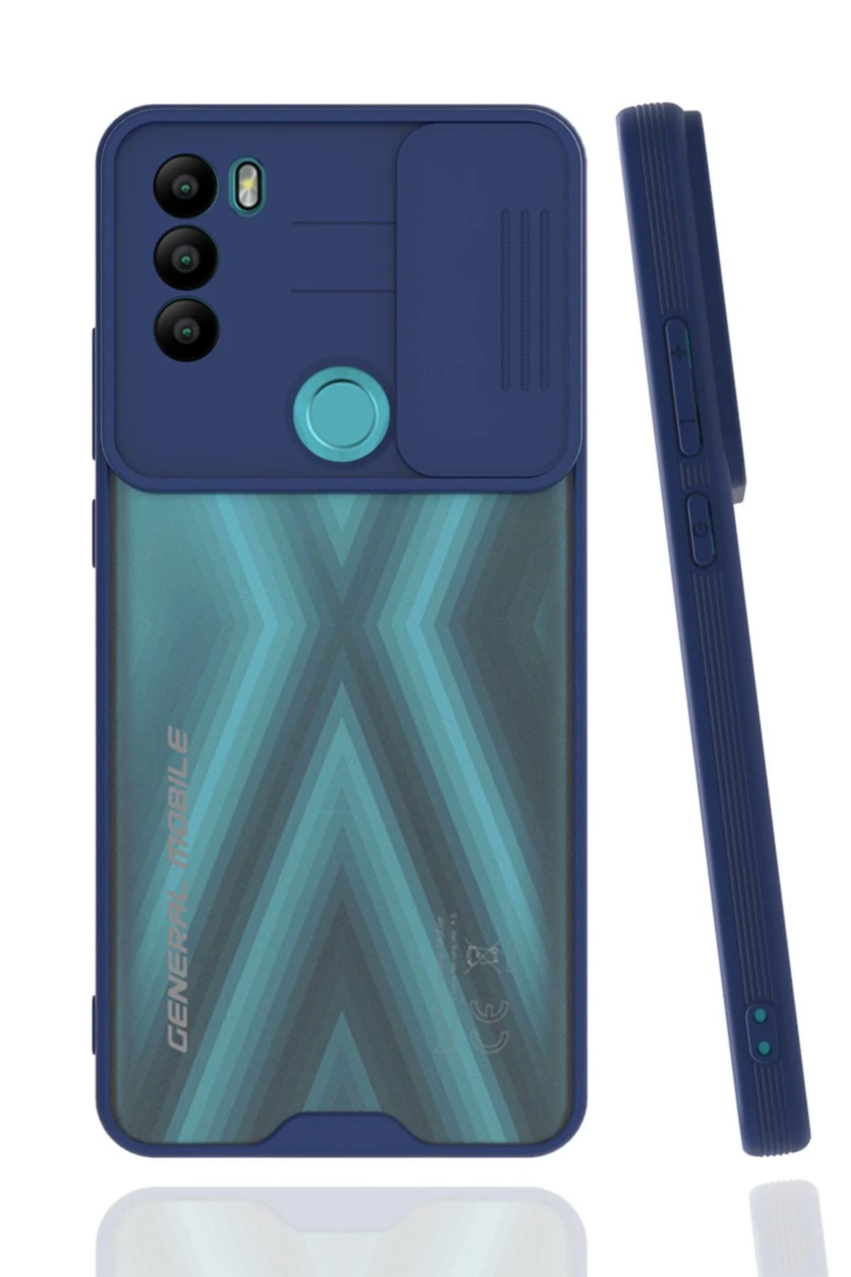 NewFace General Mobile GM 21 Plus Kılıf Platin Kamera Koruma Silikon - Lacivert GLSTD