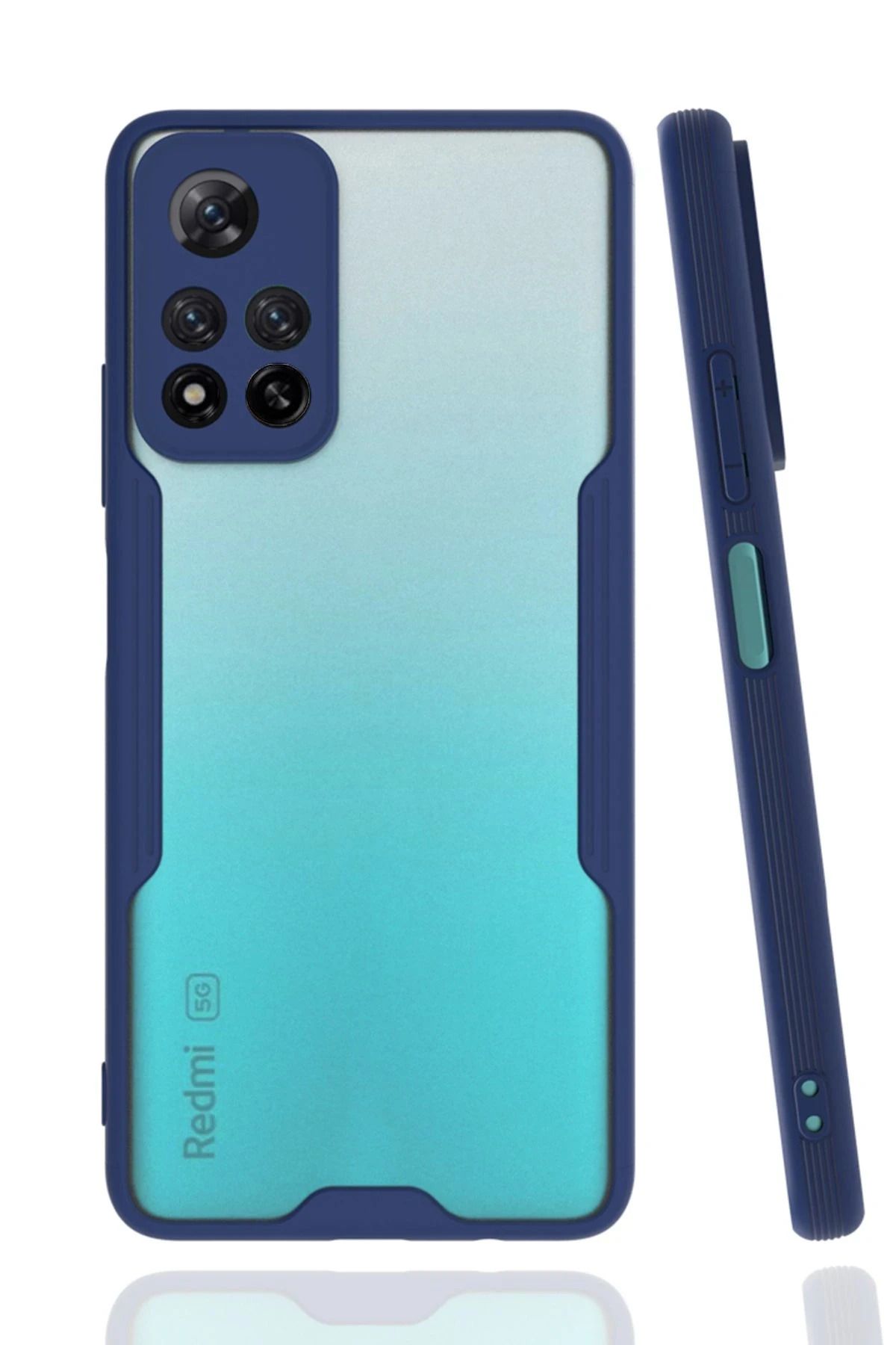 NewFace Xiaomi Redmi Note 11 Pro Plus 5G Kılıf Platin Silikon - Lacivert SVLRS