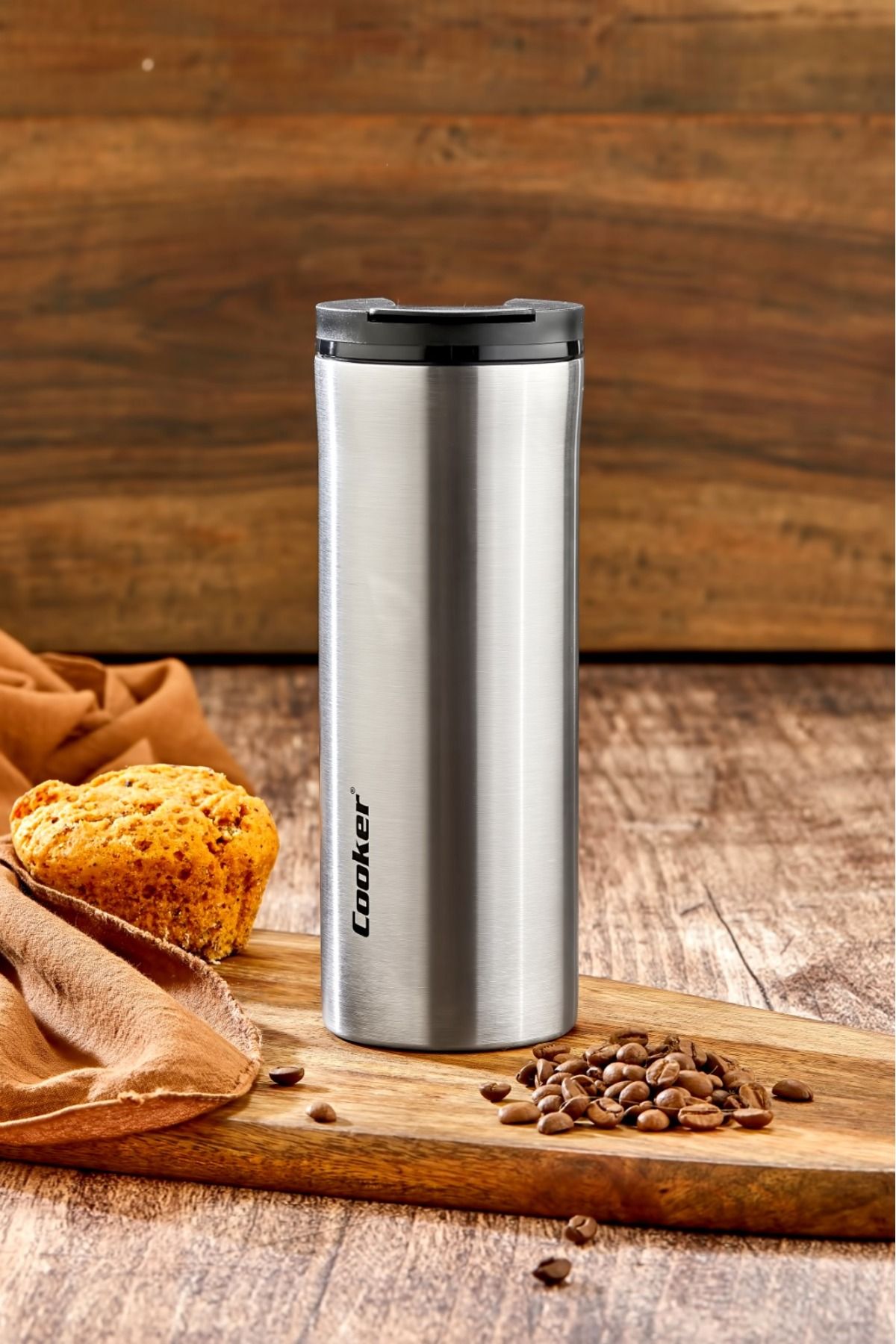 Cooker 400 ml 304 Paslanmaz Çelik Termos – Çift Kat, Sızdırmaz, 6 Saat Sıcak & 12 Saat Soğuk