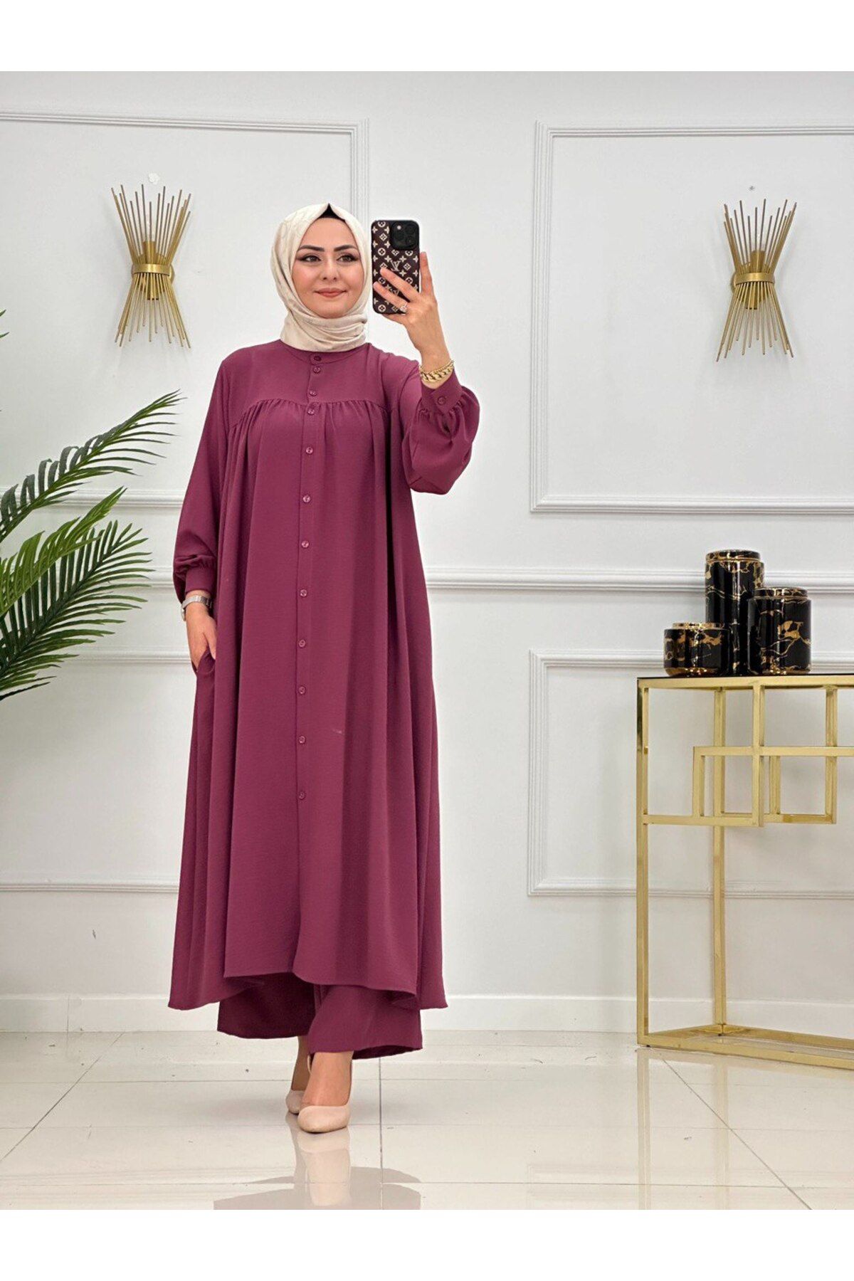 Enans Design Kadın Tesettür 2'Li takım Tunik & Pantolon