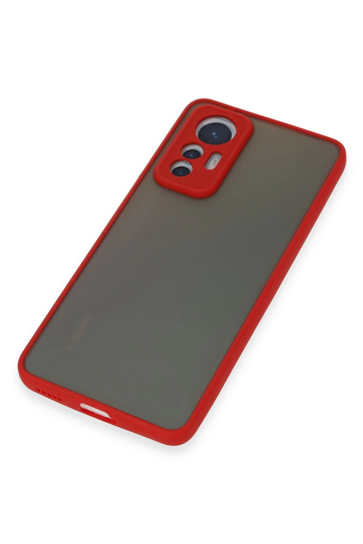 NewFace Xiaomi Mi 12 Lite Kılıf Montreal Silikon Kapak - Kırmızı SVLRS