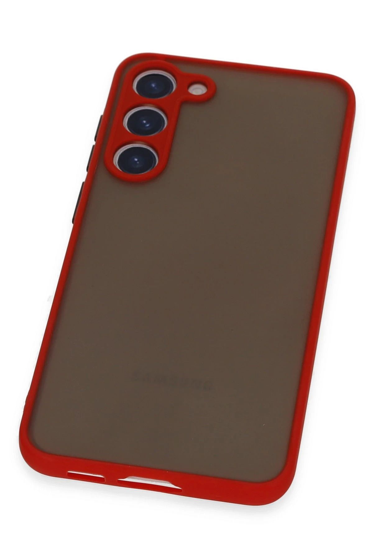 NewFace Samsung Galaxy S23 Plus Kılıf Montreal Silikon Kapak - Kırmızı SVLRS