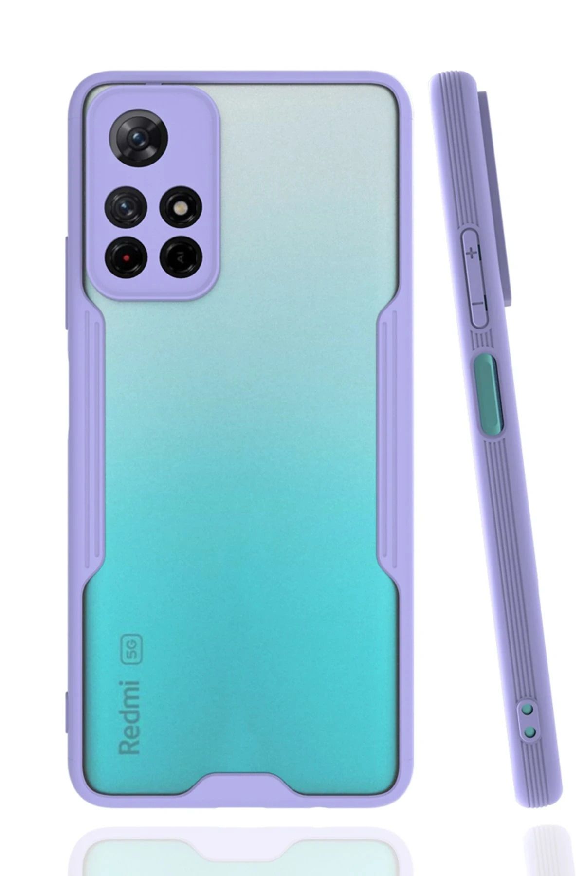 NewFace Xiaomi Redmi Note 11T Kılıf Platin Silikon - Lila SVLRS