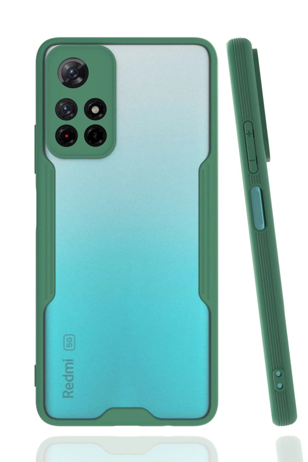 NewFace Xiaomi Redmi Note 11T Kılıf Platin Silikon - Yeşil SVLRS