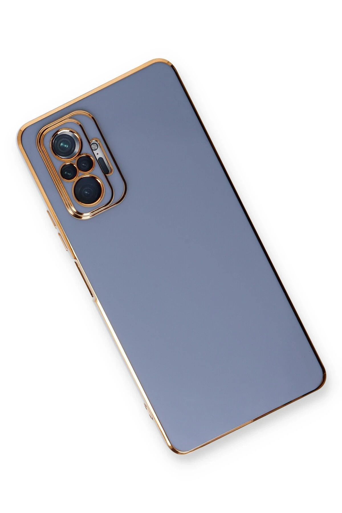 NewFace Xiaomi Redmi Note 10 Pro Kılıf Volet Silikon - Mavi NRMSA