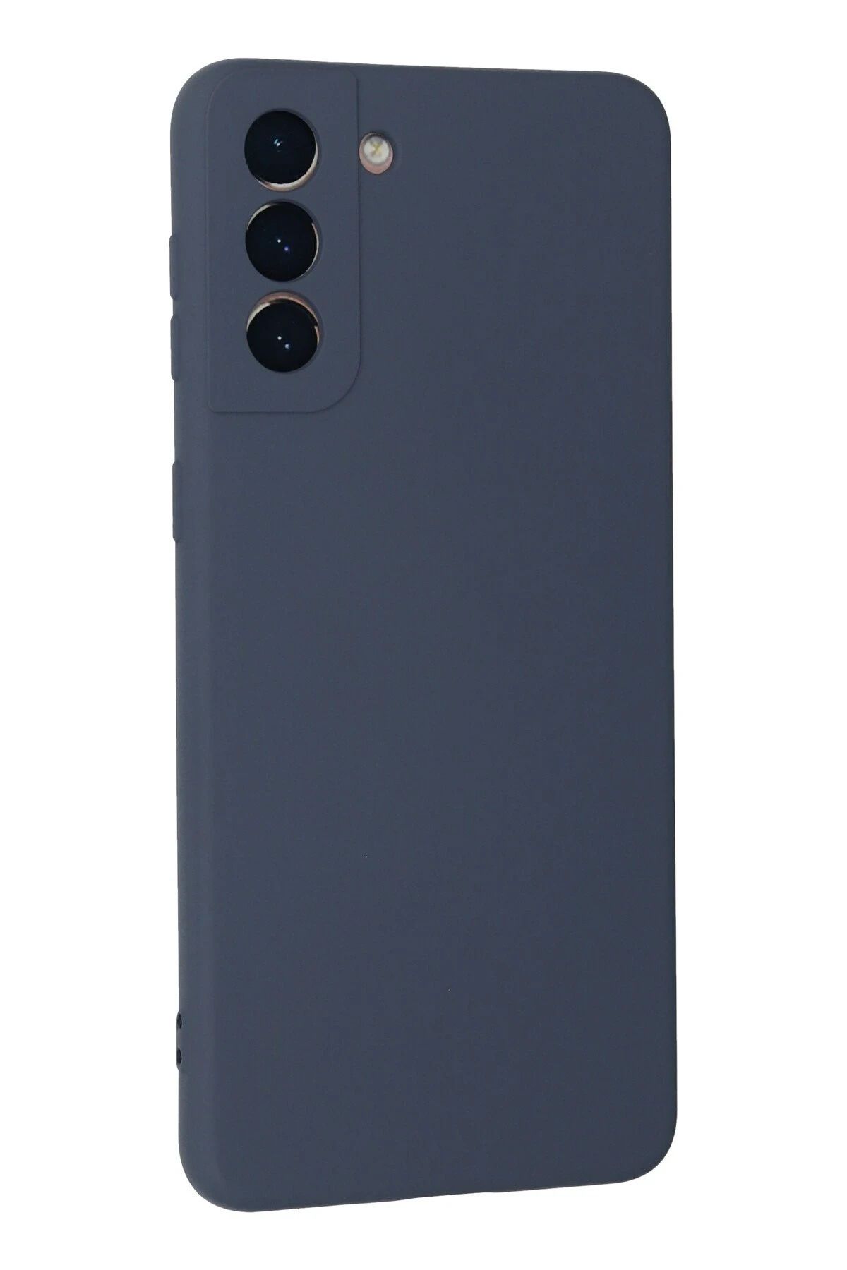 NewFace Galaxy S21 Plus Kılıf Nano içi Kadife Silikon - Gri uyumlu