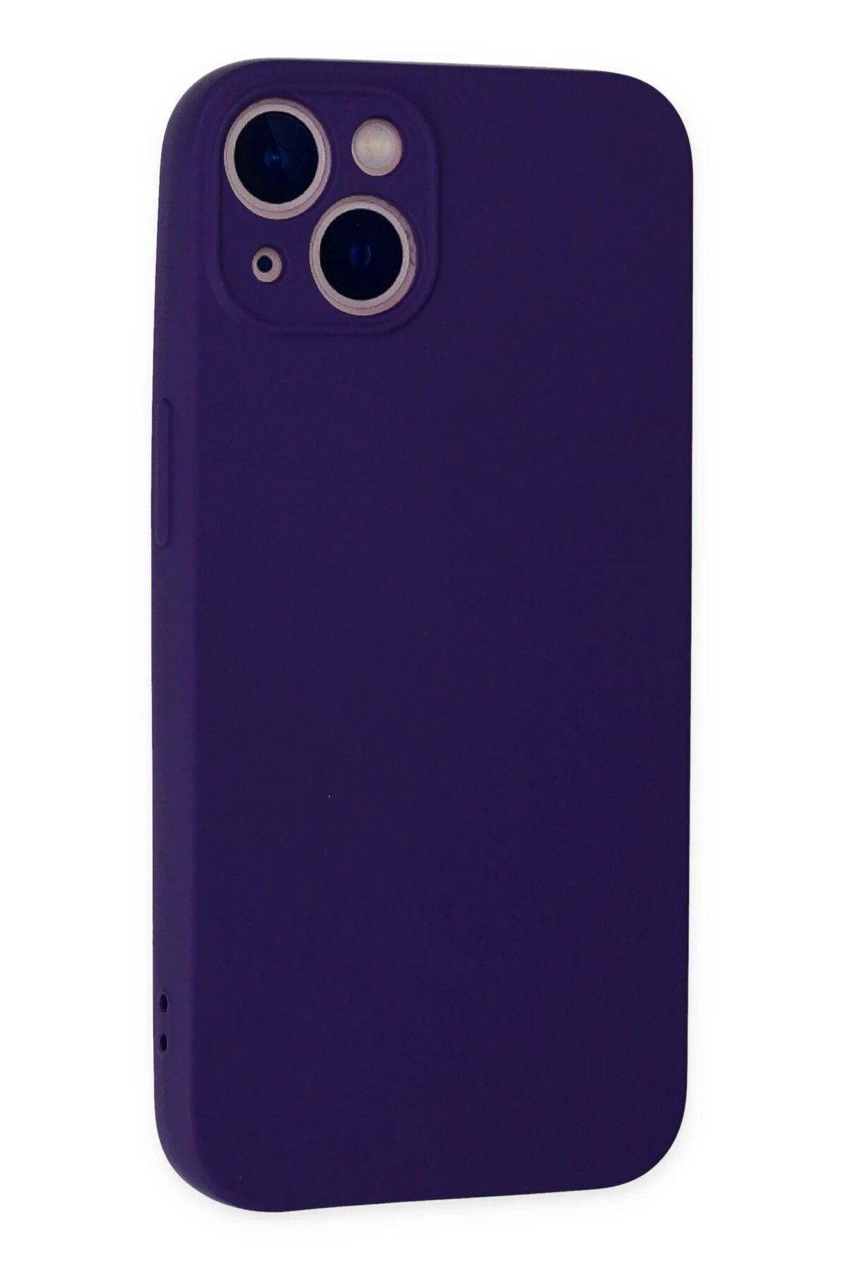 NewFace iPhone 13 Mini uyumlu Kılıf Nano içi Kadife Silikon - Mor GLSTD